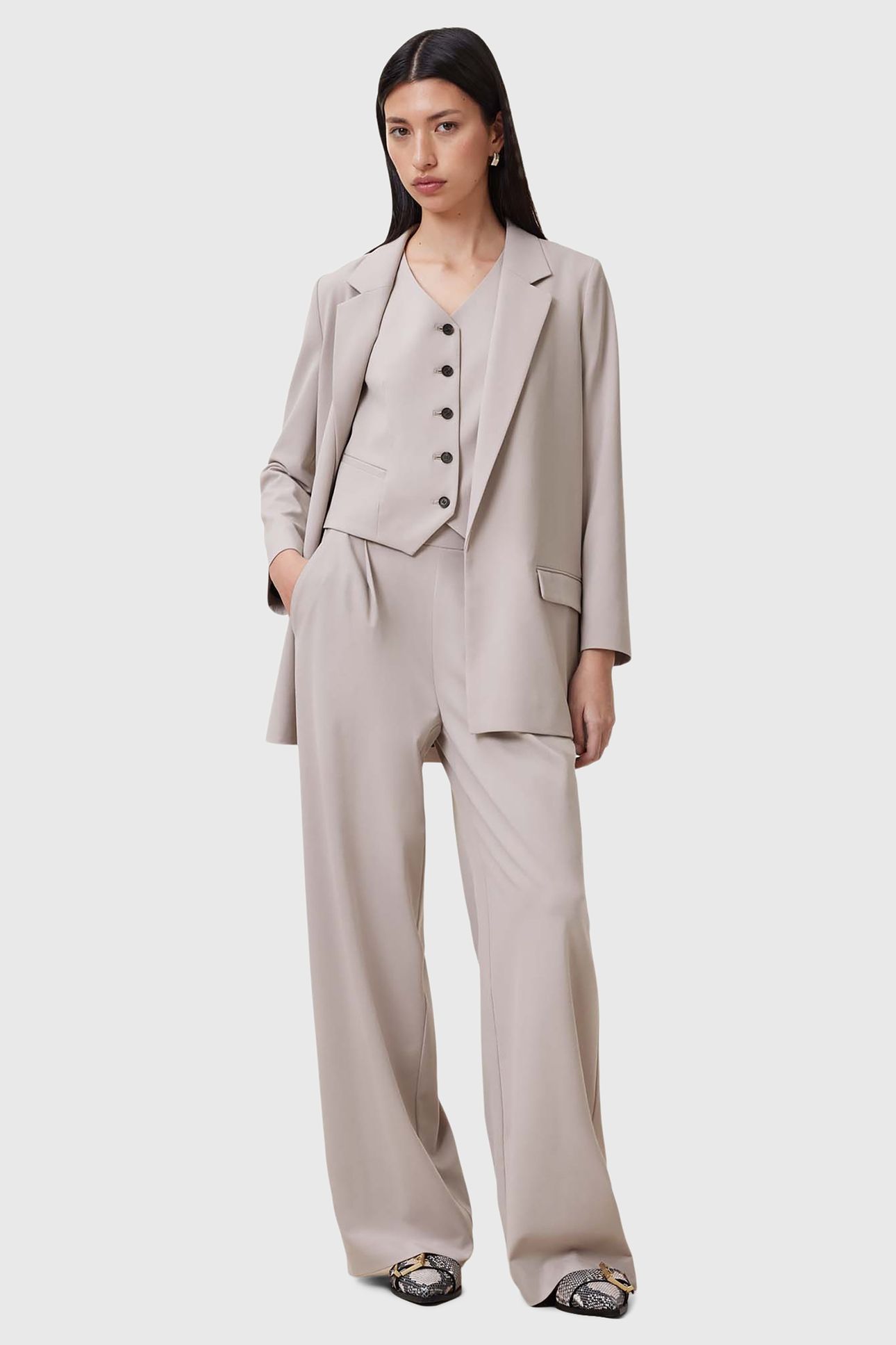 ALEIDA WL TROUSER GREIGE BROWN 6