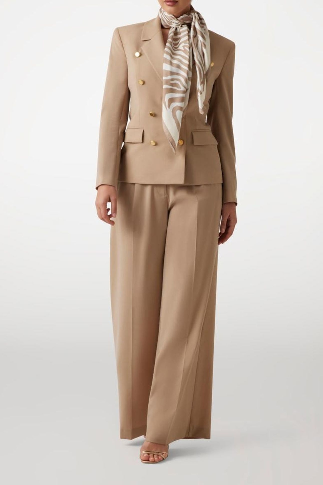 MARCIANO BY GUESS IRINA WIDE LEG PANT NATURAL ALMOND MULTI 1