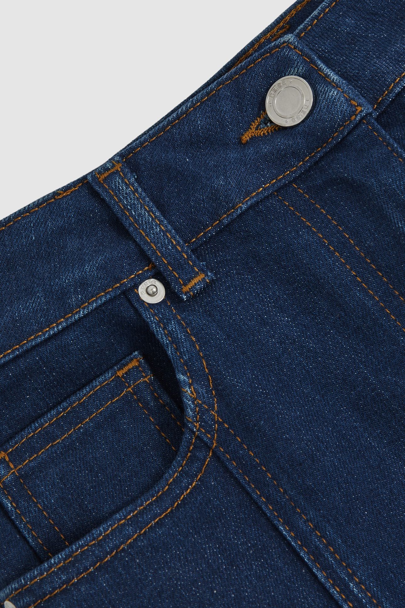 FLARE PIN STITCH JEAN BLUE 5