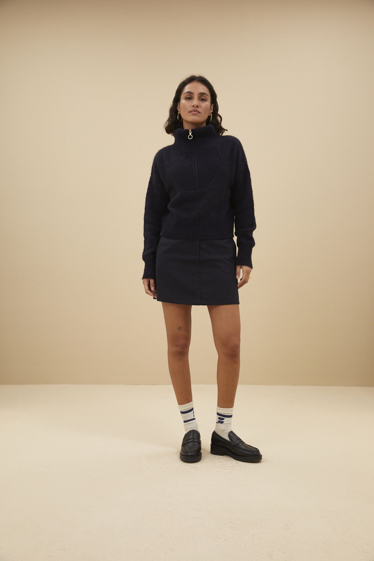 NOORA SHORT SKIRT MIDNIGHT 1