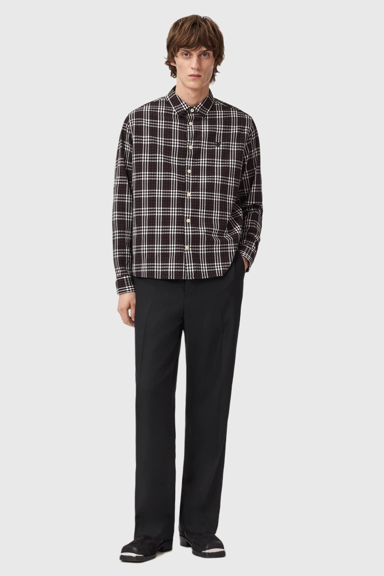 SANTIAGO LS SHIRT BROWN 3