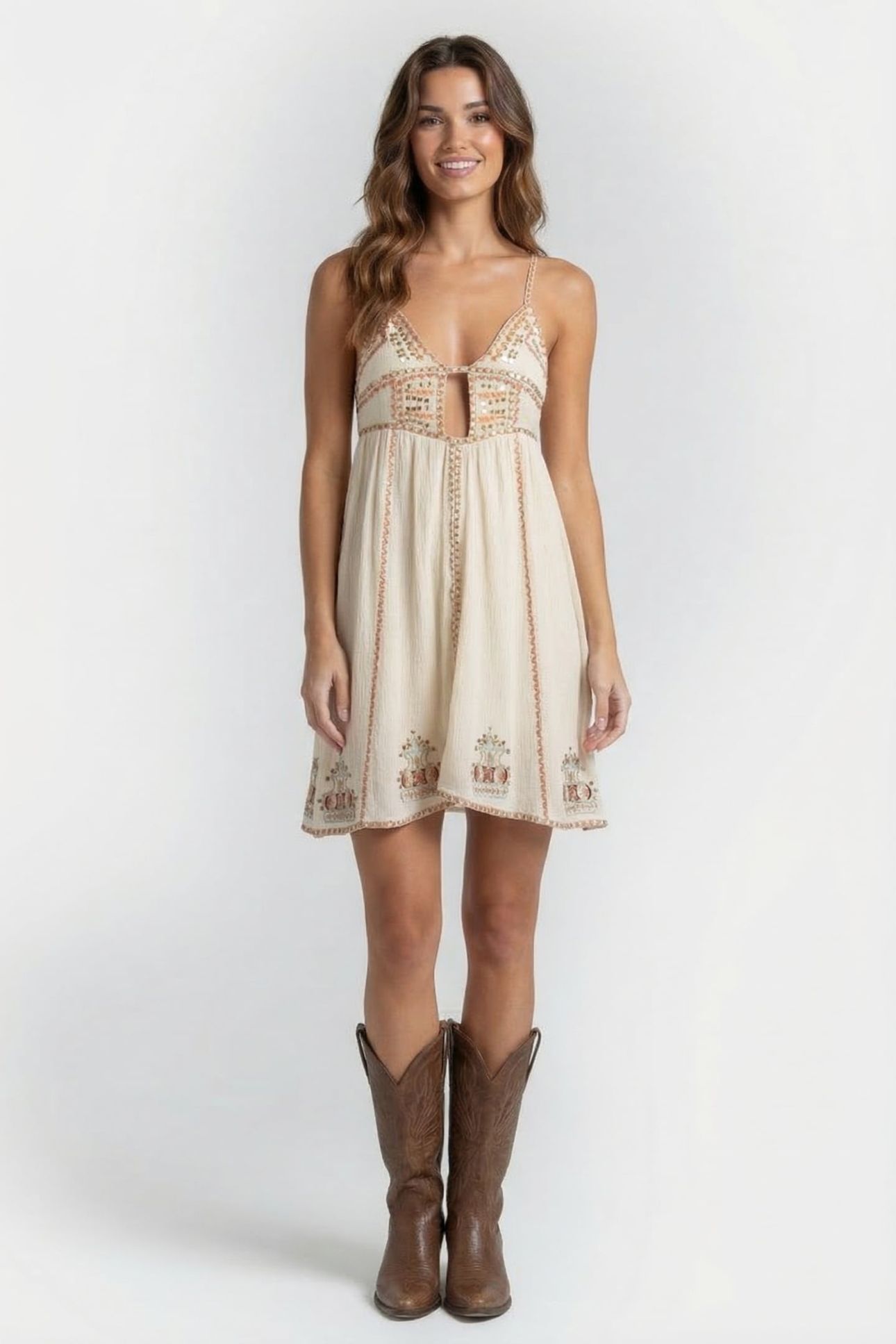 BRETTY DRESS ECRU 1