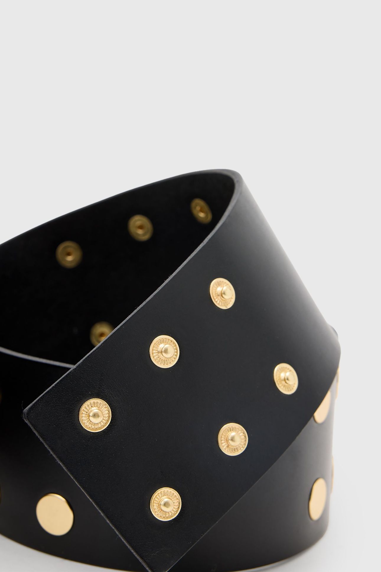 RIO STUD WAIST BELT BLACK/WARM BRASS 4
