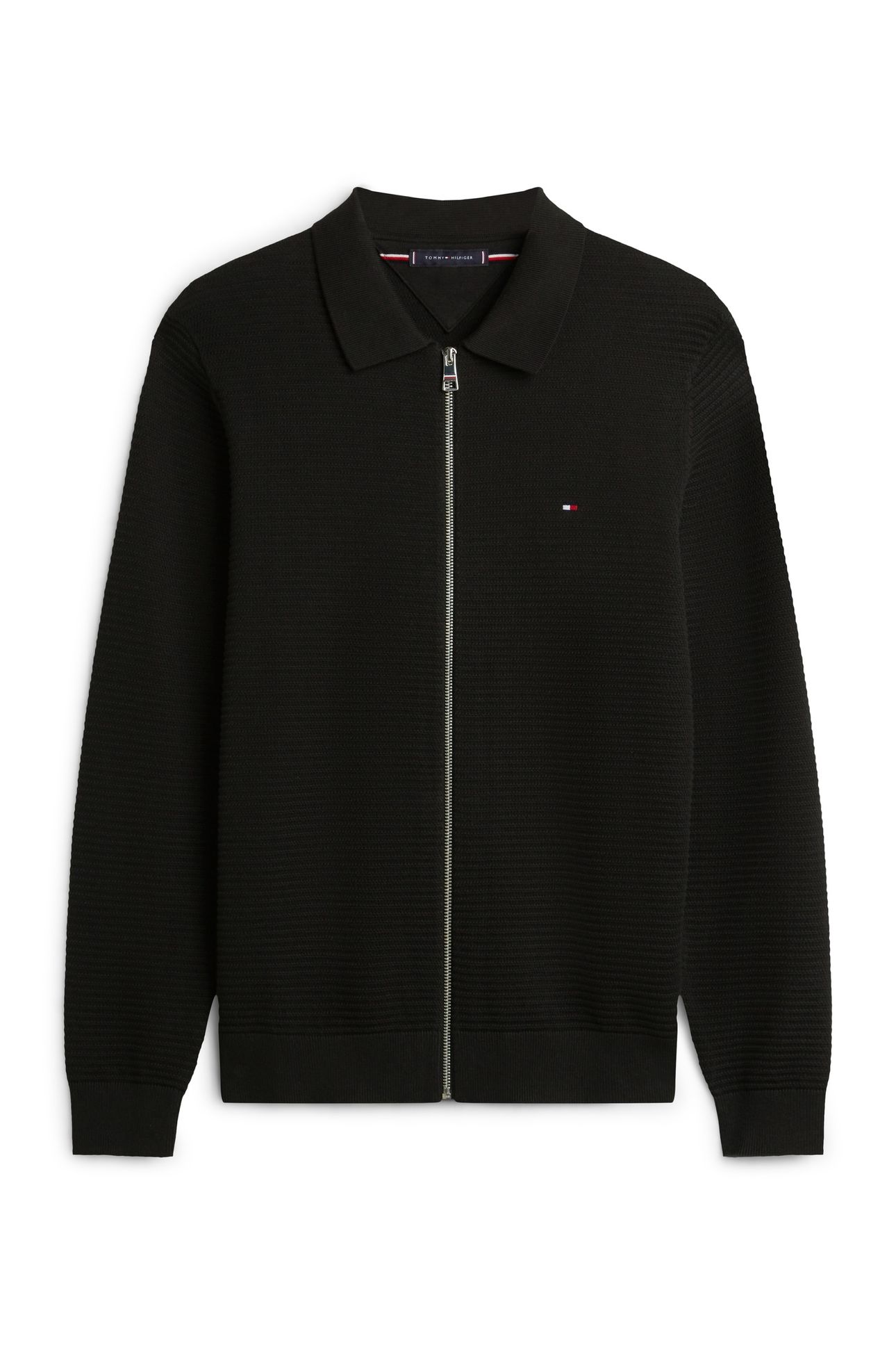 SEASONAL STRUCTURE ZIP SWEATER BLACK 3