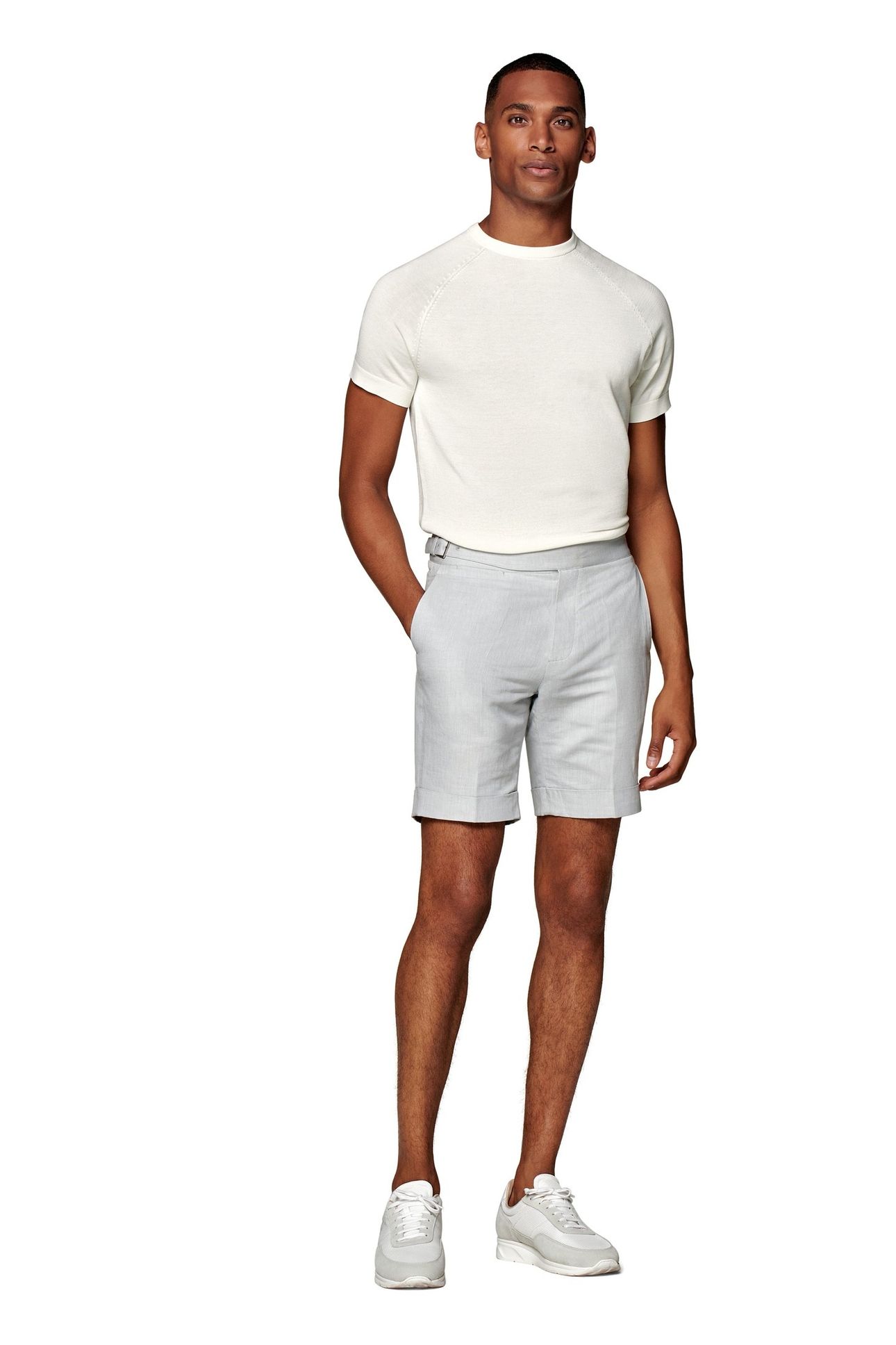 FELLINI SHORTS LIGHT GREY 2
