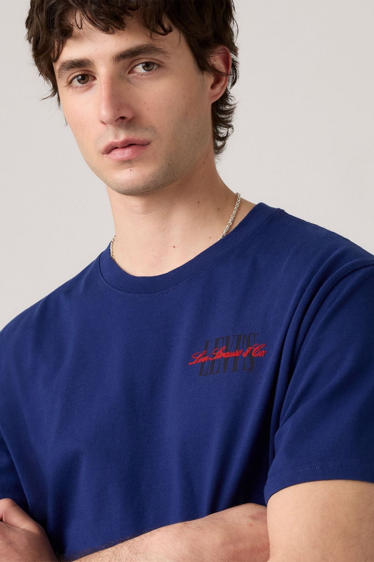 SS RELAXED FIT TEE SERIF BLUE 5