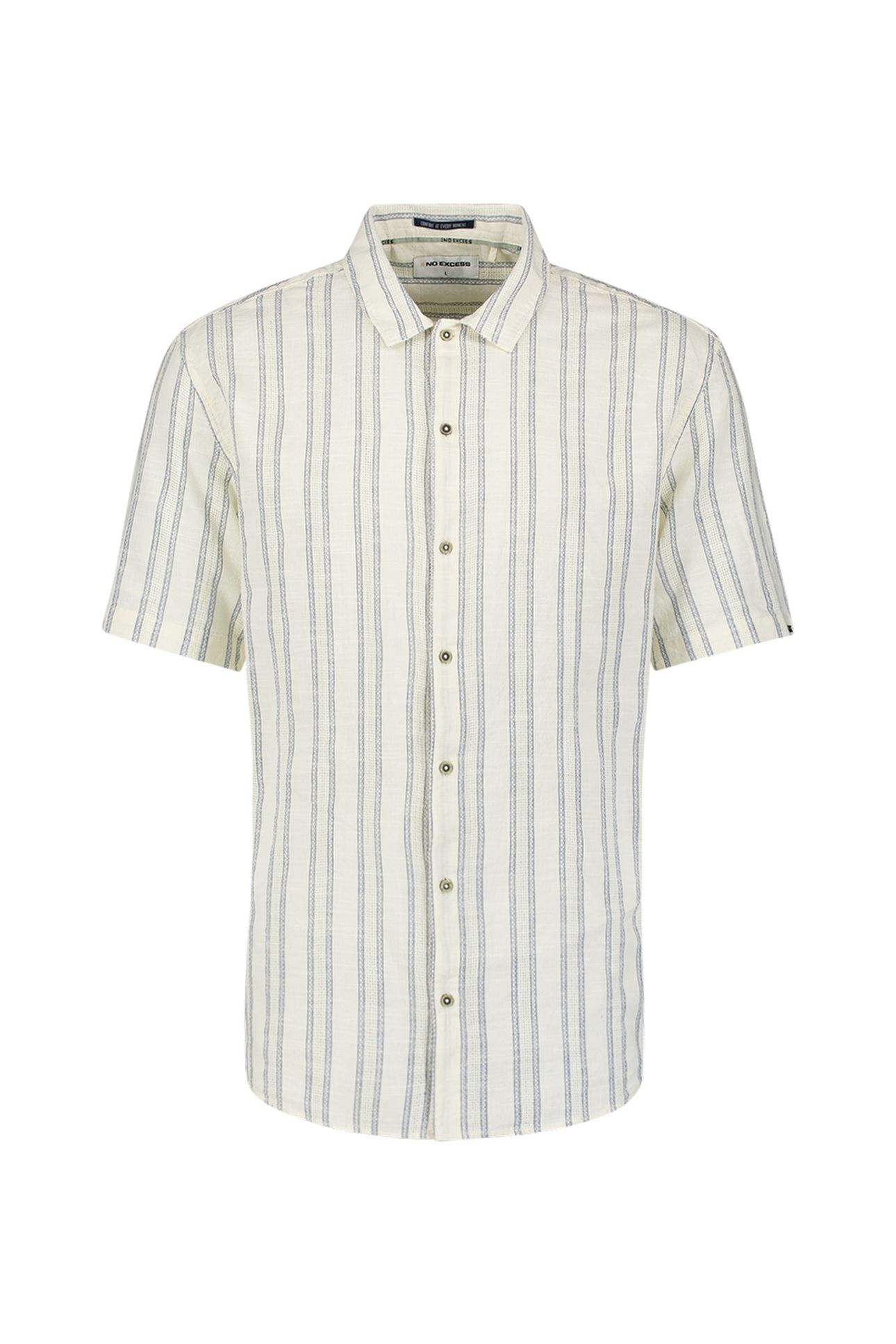SHIRT SHORT SLEEVE VERTICAL DOBBY STRIPES OFFWHITE 4
