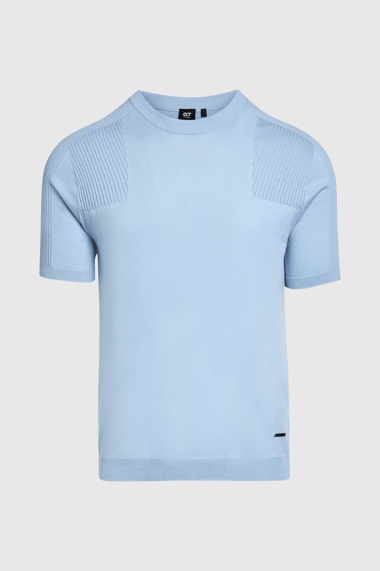 FOTOR V2.Y9.01 FLAT-KNIT-SHIRT FOG BLUE 3