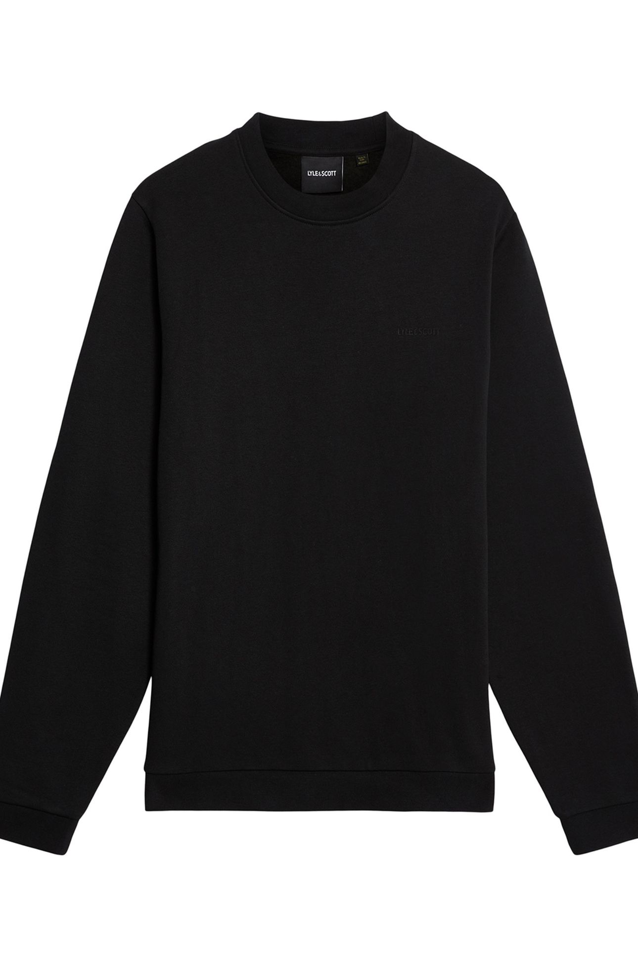 LOGO BRUSHBACK CREW NECK JUMPER JET BLACK 4