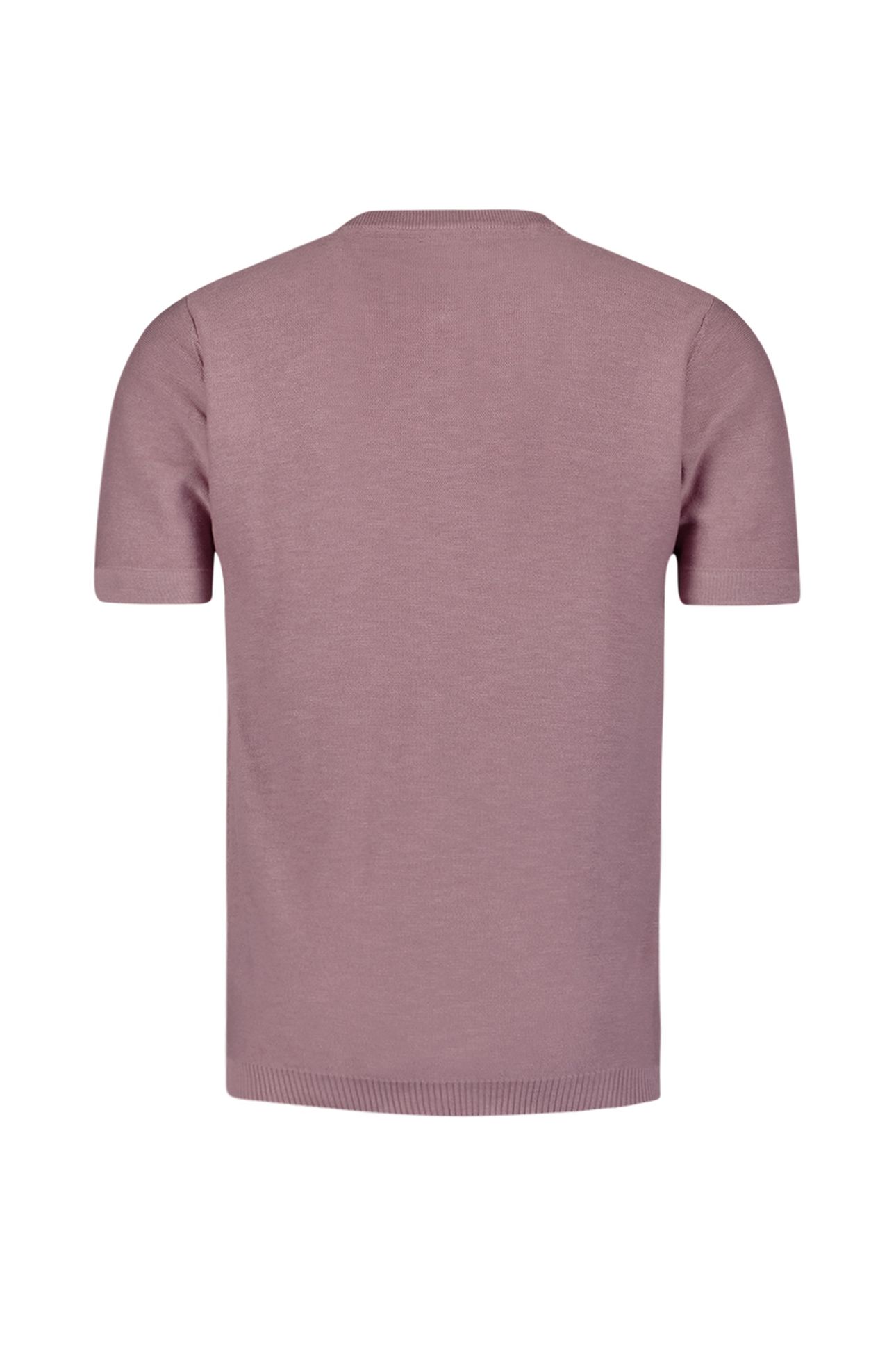 PULLOVER SHORT SLEEVE CREWNECK SOLID SLUB KNIT MAUVE 5