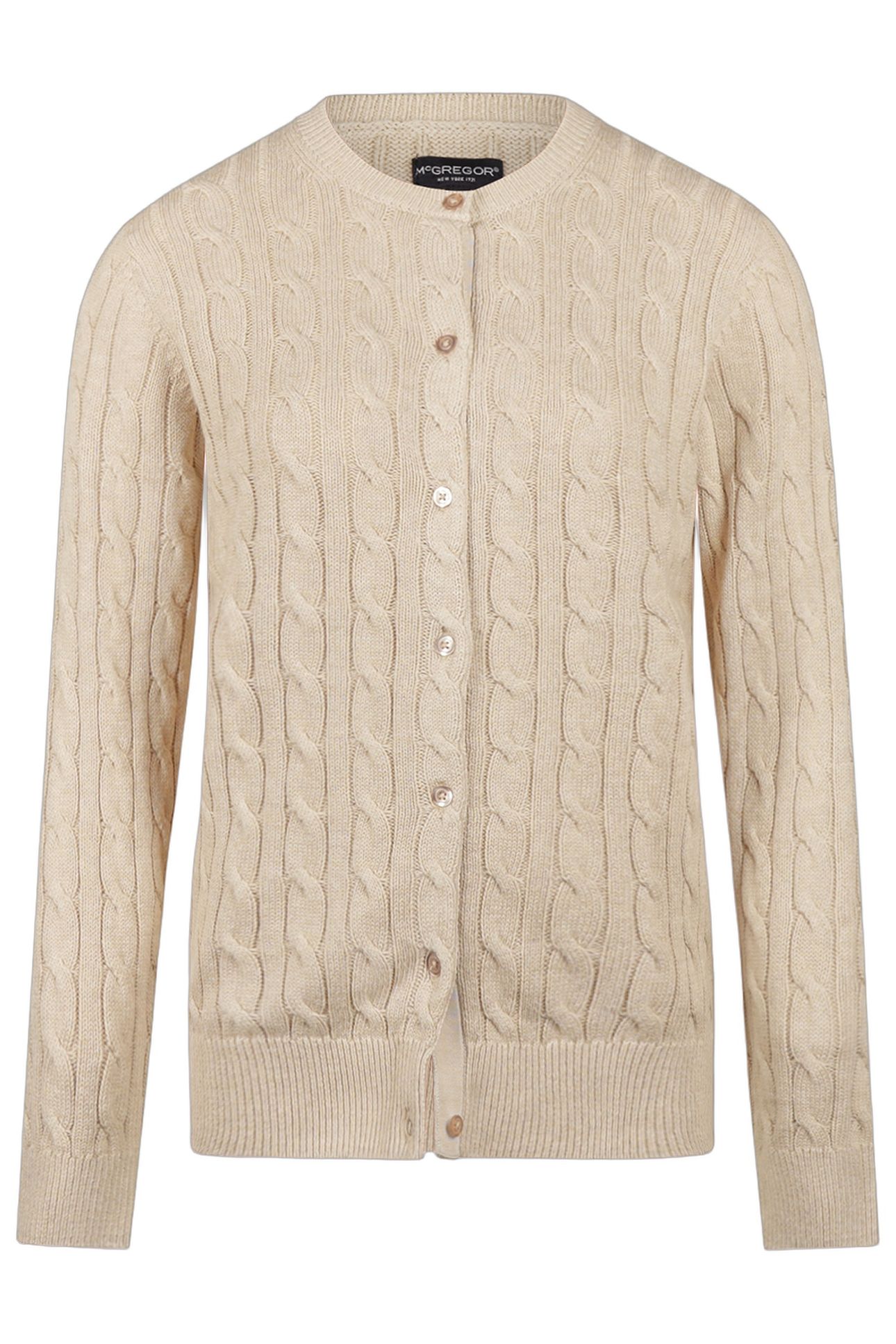 CABLE BUTTON CARDIGAN SAND 3