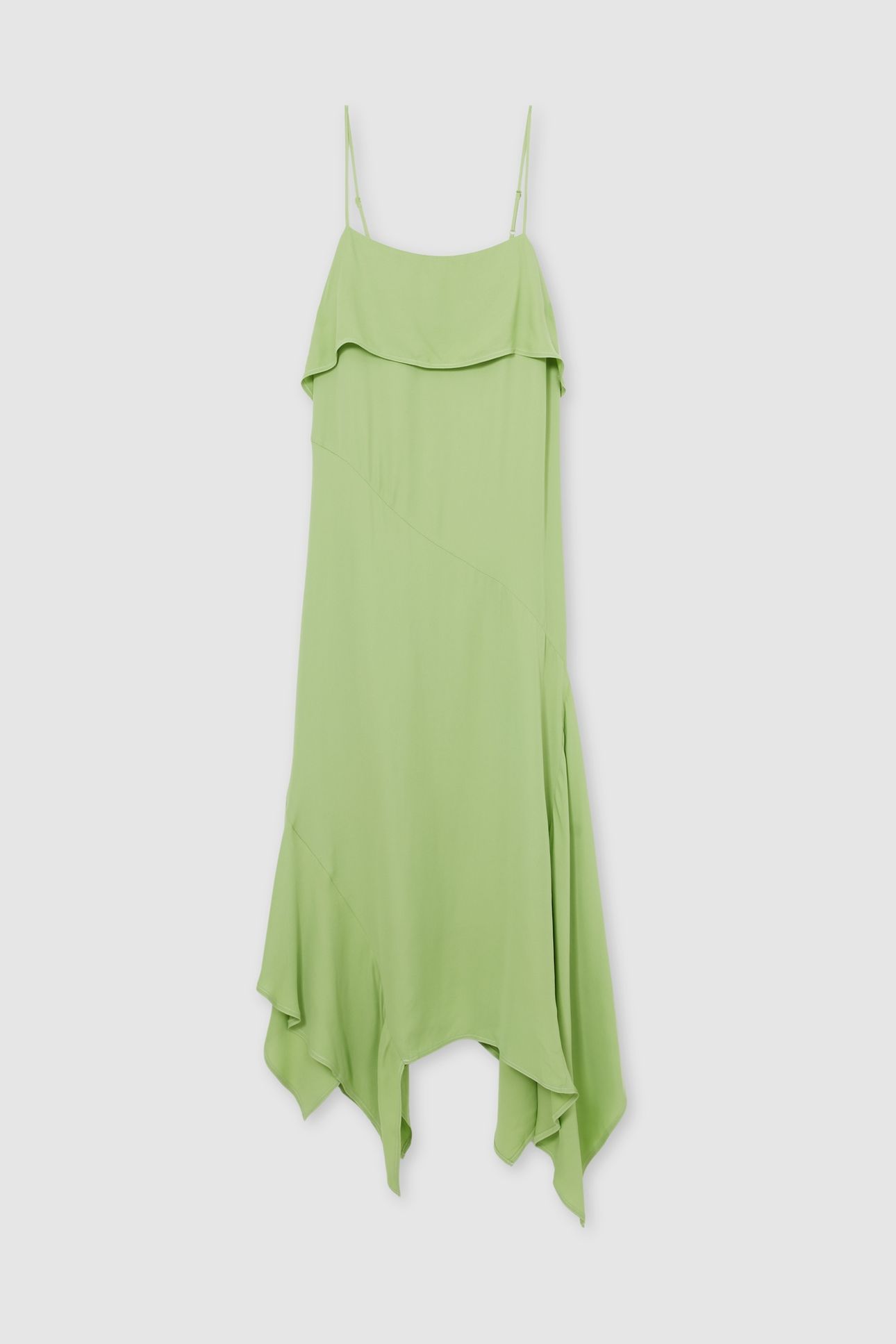 RUFFLE MIDI DRESS GREEN 4