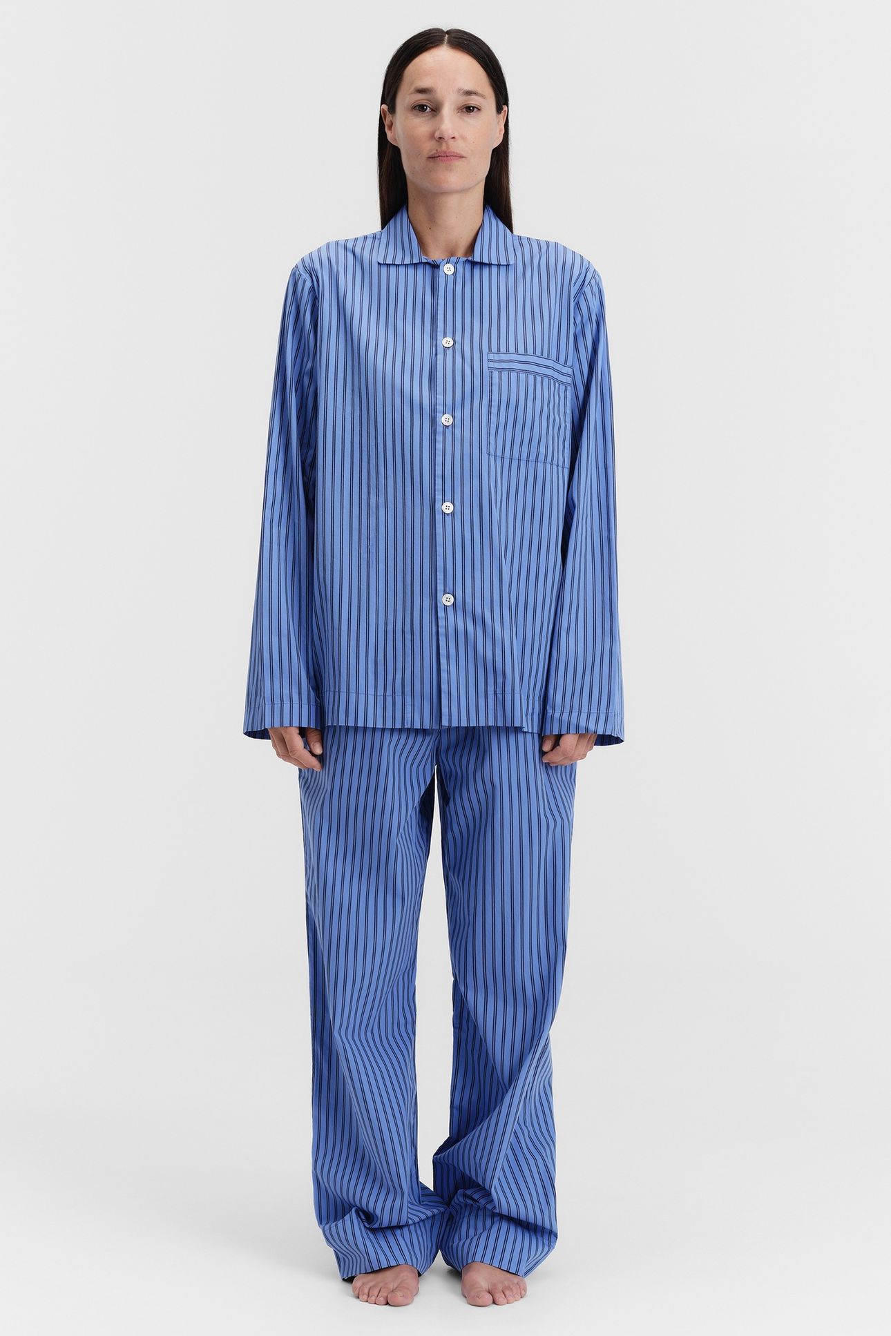 UNISEX POPLIN, PYJAMAS SHIRT BORO STRIPES 4