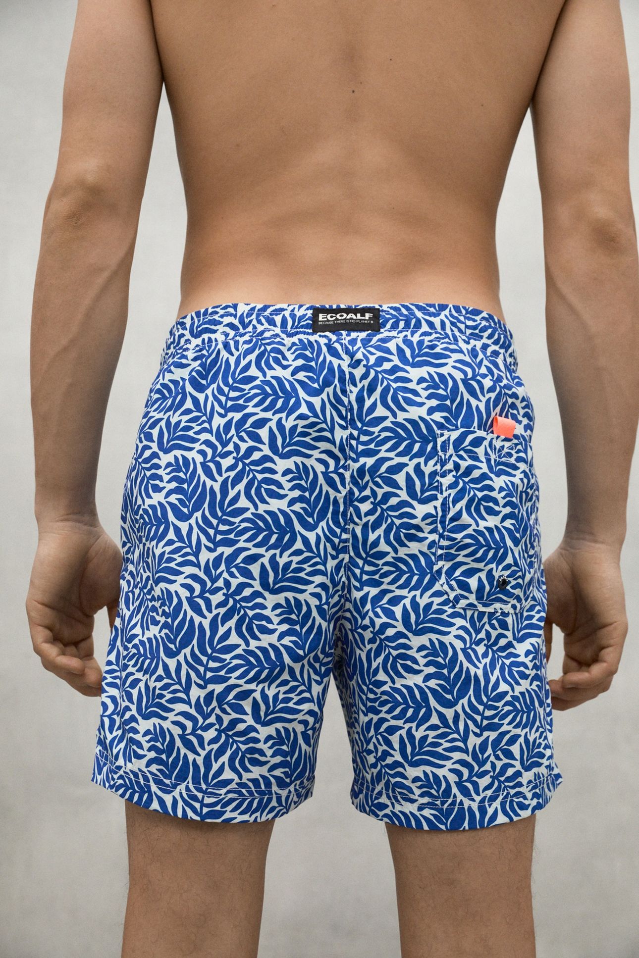 BEQUIAALF SWIMSUIT BLUE LEAVES PRINT 2