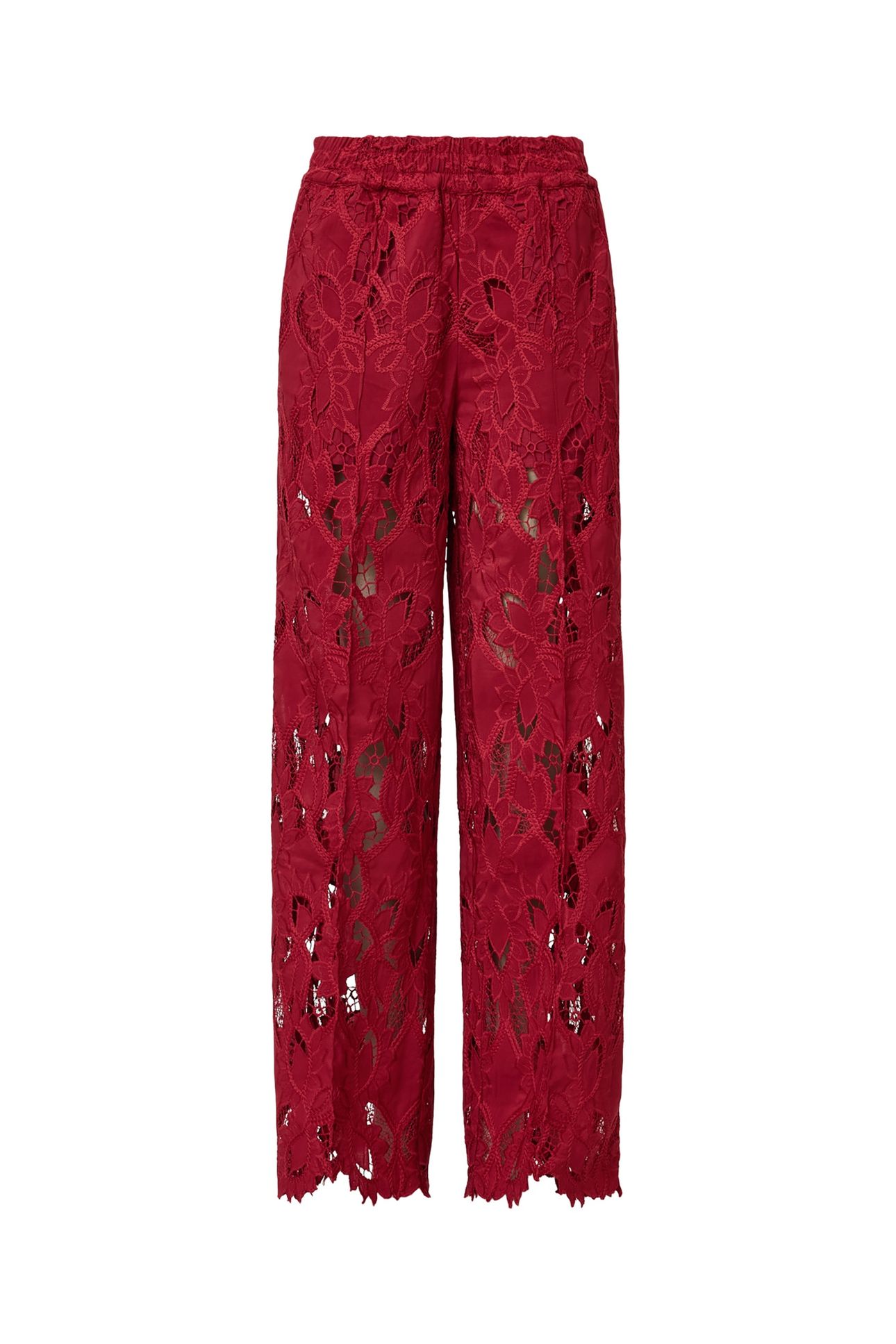 CHARLI EMB TROUSER BURNT BRICK RED 7