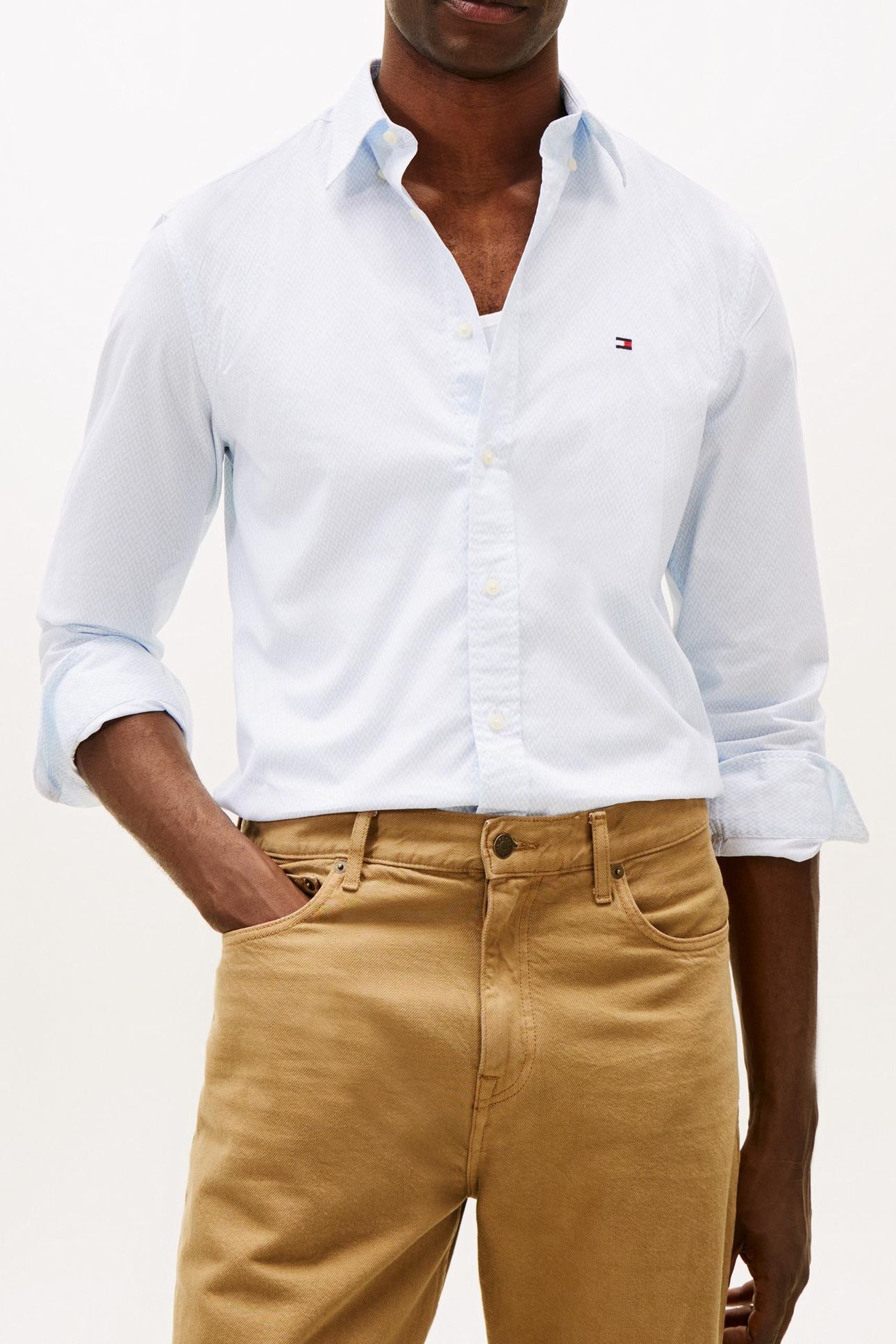 FLEX POPLIN SHIRT SWEET BLUE 1