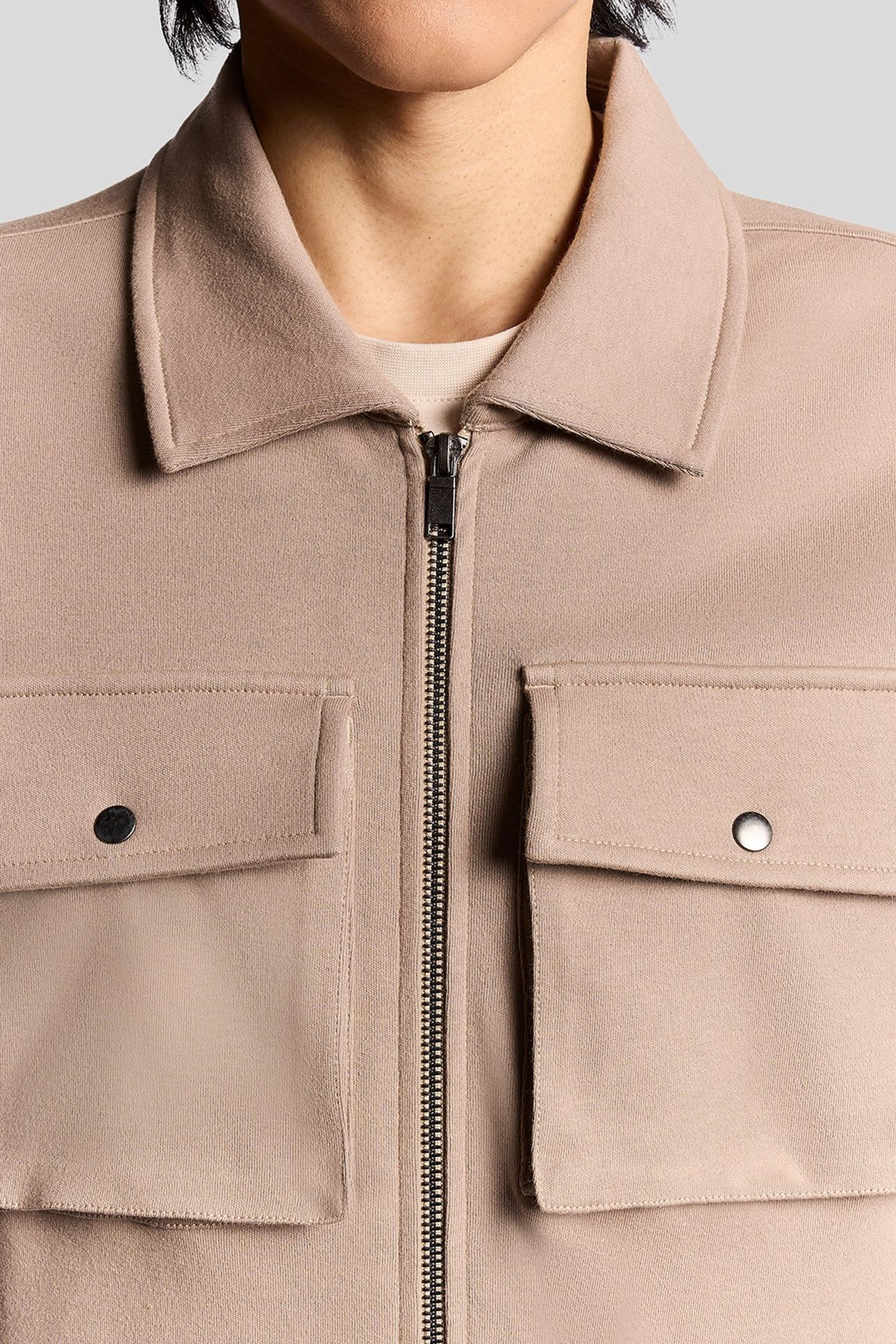 INTERLOCK JERSEY OVERSHIRT COBBLESTONE 5