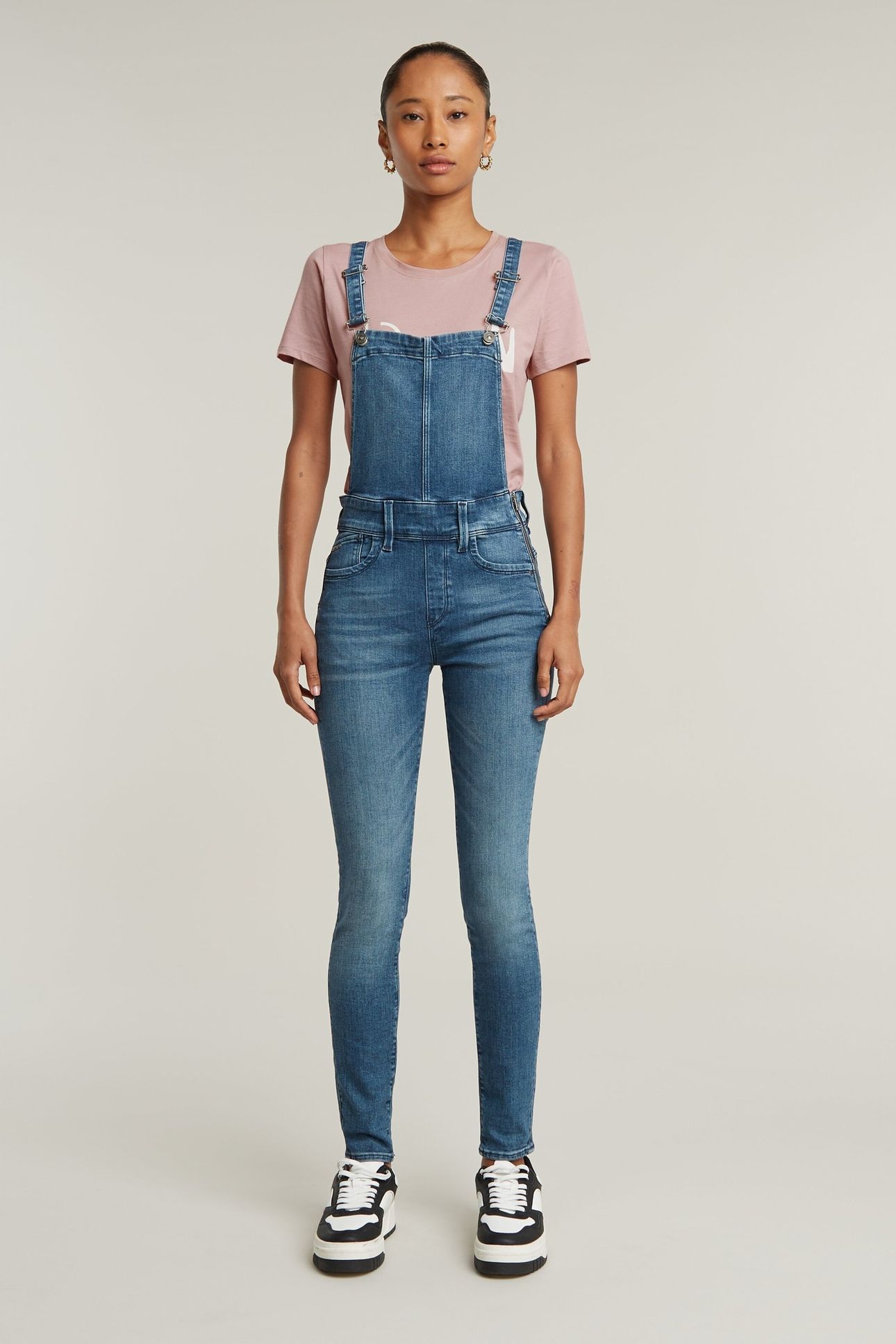 LYNN HIGH WAIST SKINNY OVERALL FADED NEPTUNE BLUE 4