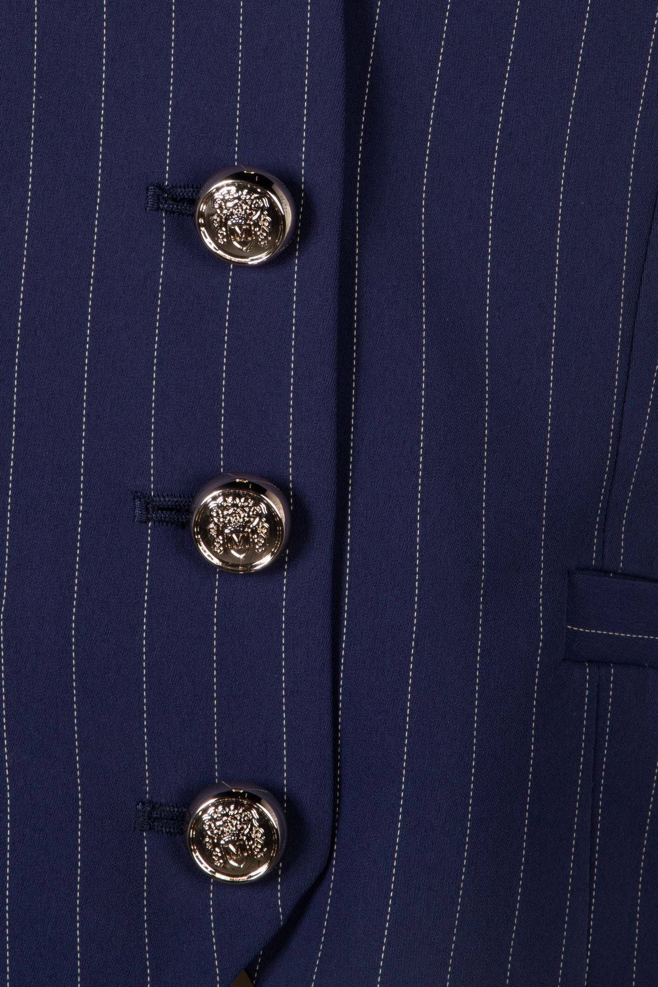 MARCIANO BY GUESS SIDNEY LACE VEST NAVY PINSTRIPE WHITE 4