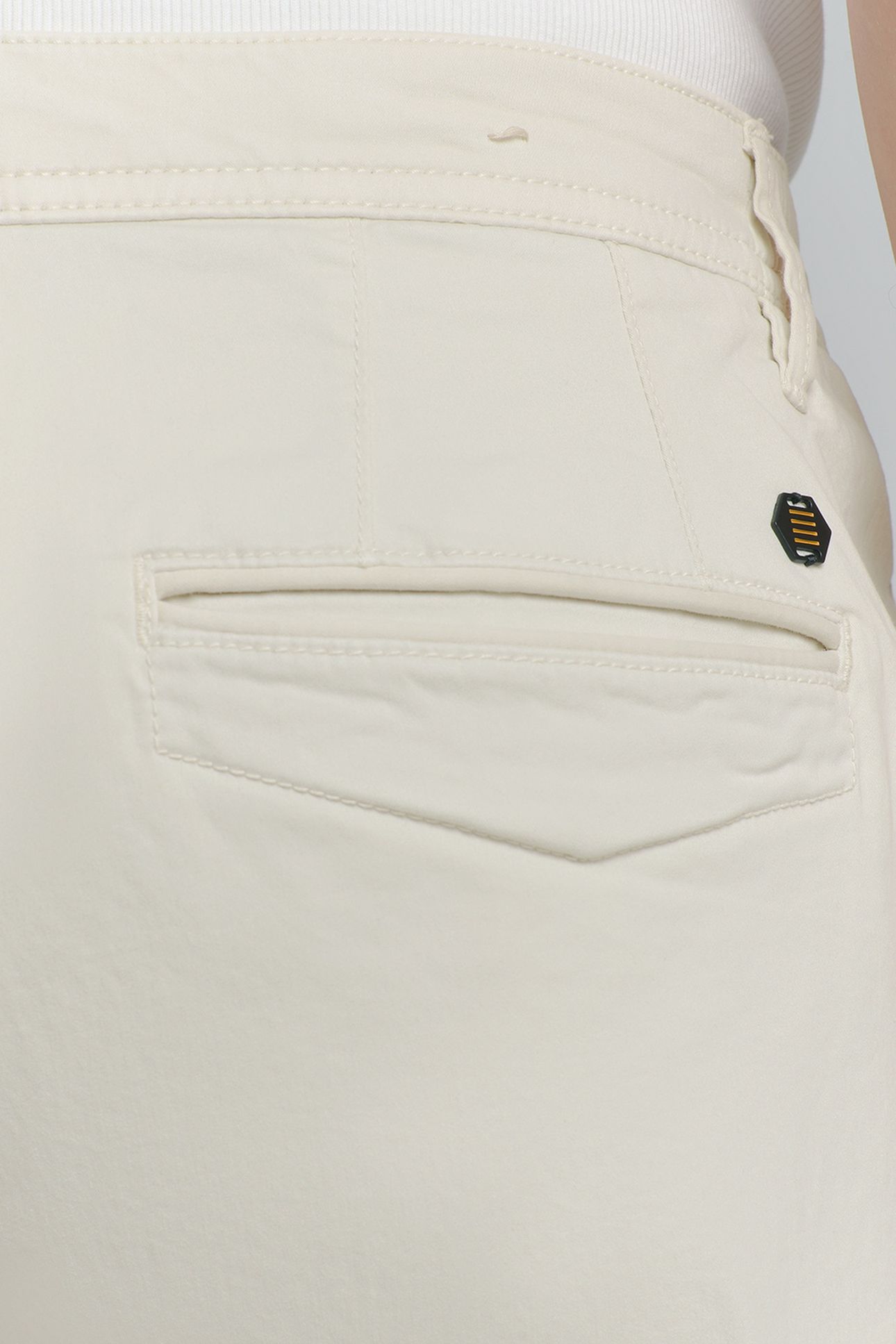 SHORT CHINO GARMENT DYED TWILL STRETCH CHALK 7