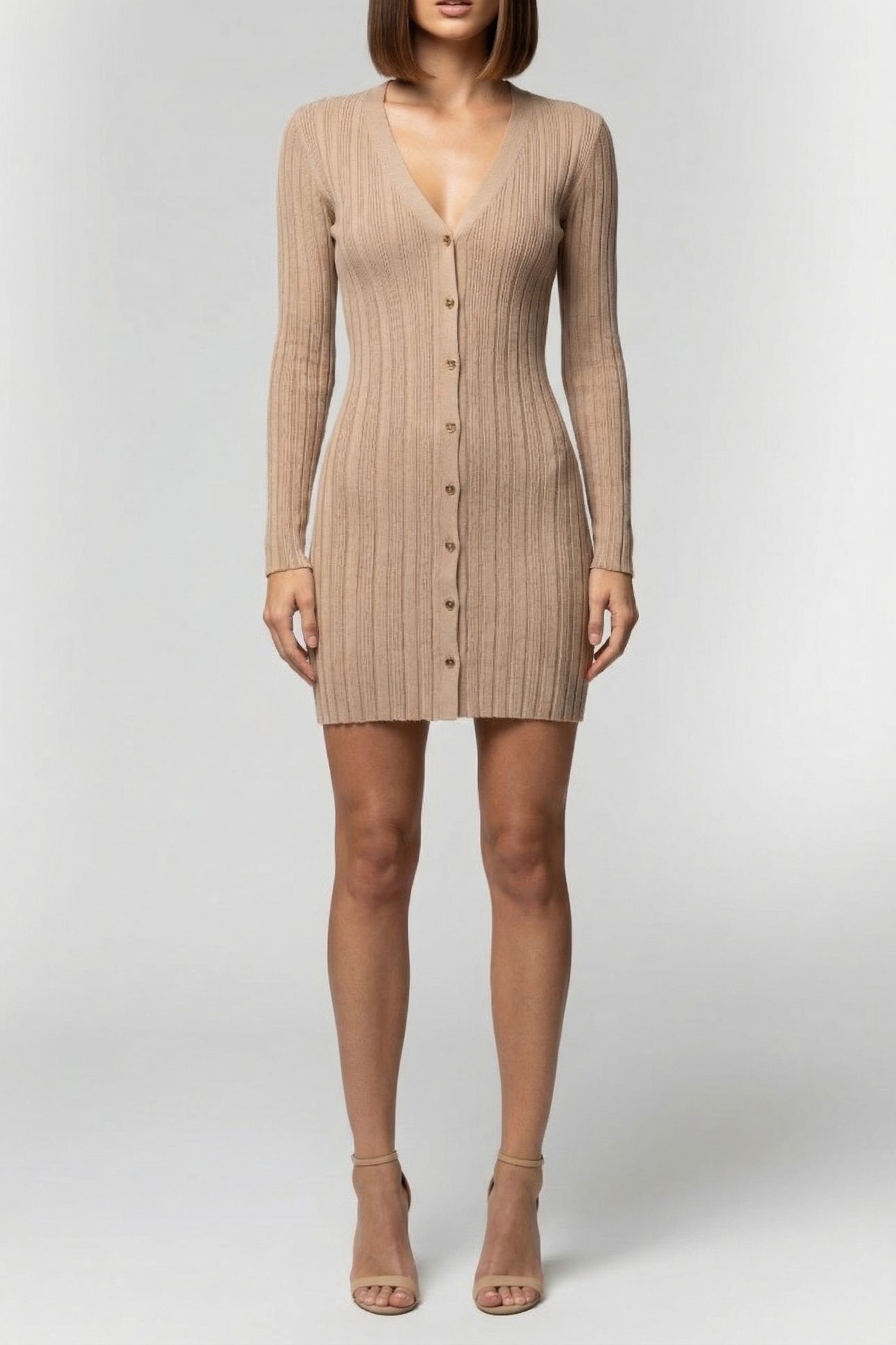 MARCIANO BY GUESS GIADA LONG CARDIGAN NATURAL ALMOND 1
