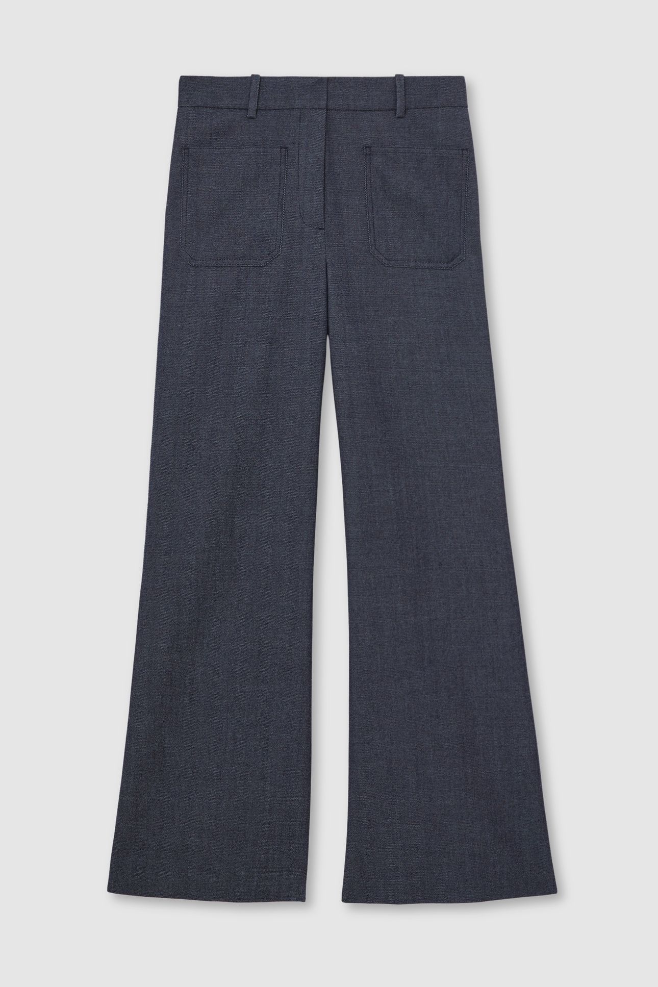 FLARE FLANNEL TROUSER BLUE 4