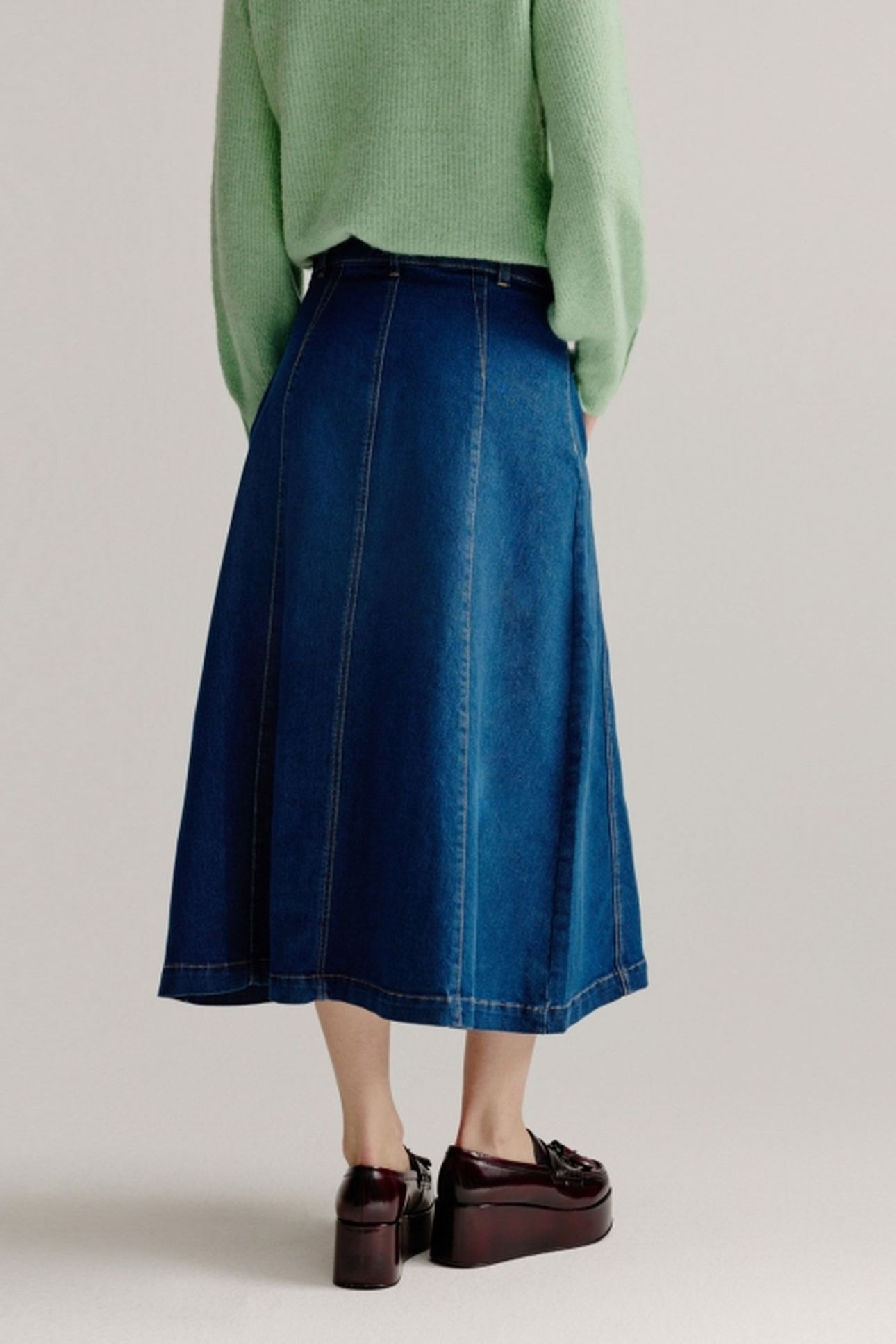 LONE SKIRT MID BLUE JEANS 3