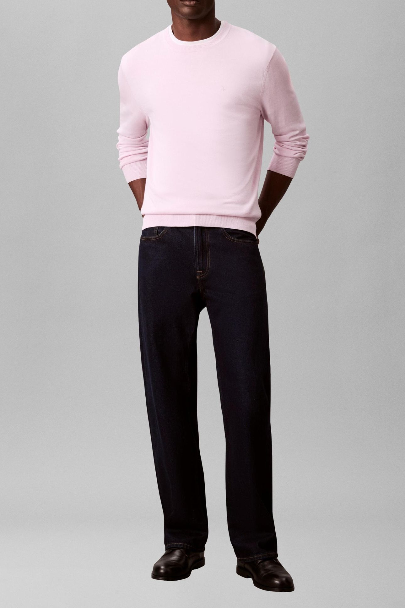 LS SUPIMA COTTON CREWNECK SPRING LILAC 1