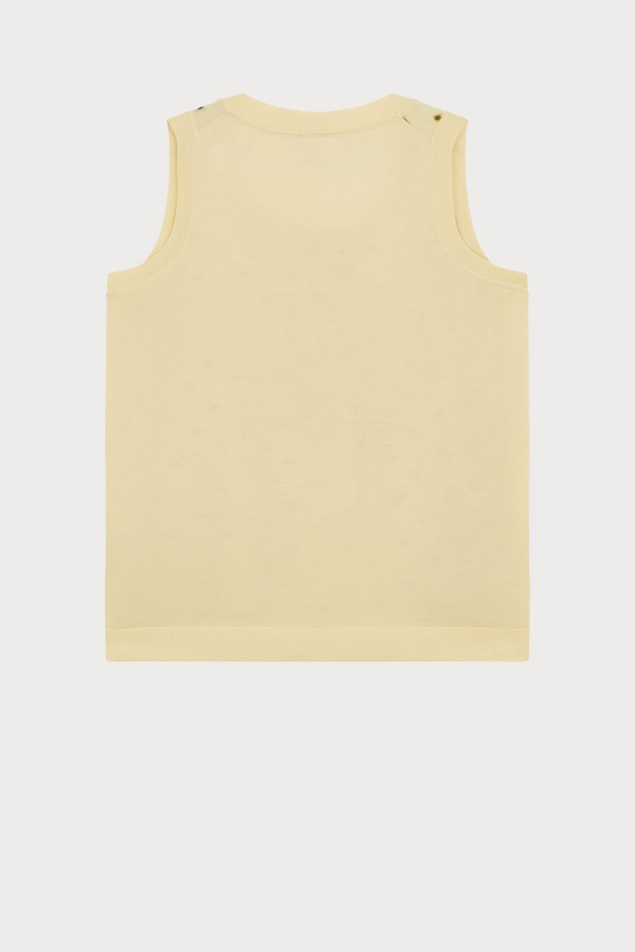KNITTED VEST WOVEN FRONT YELLOW 3