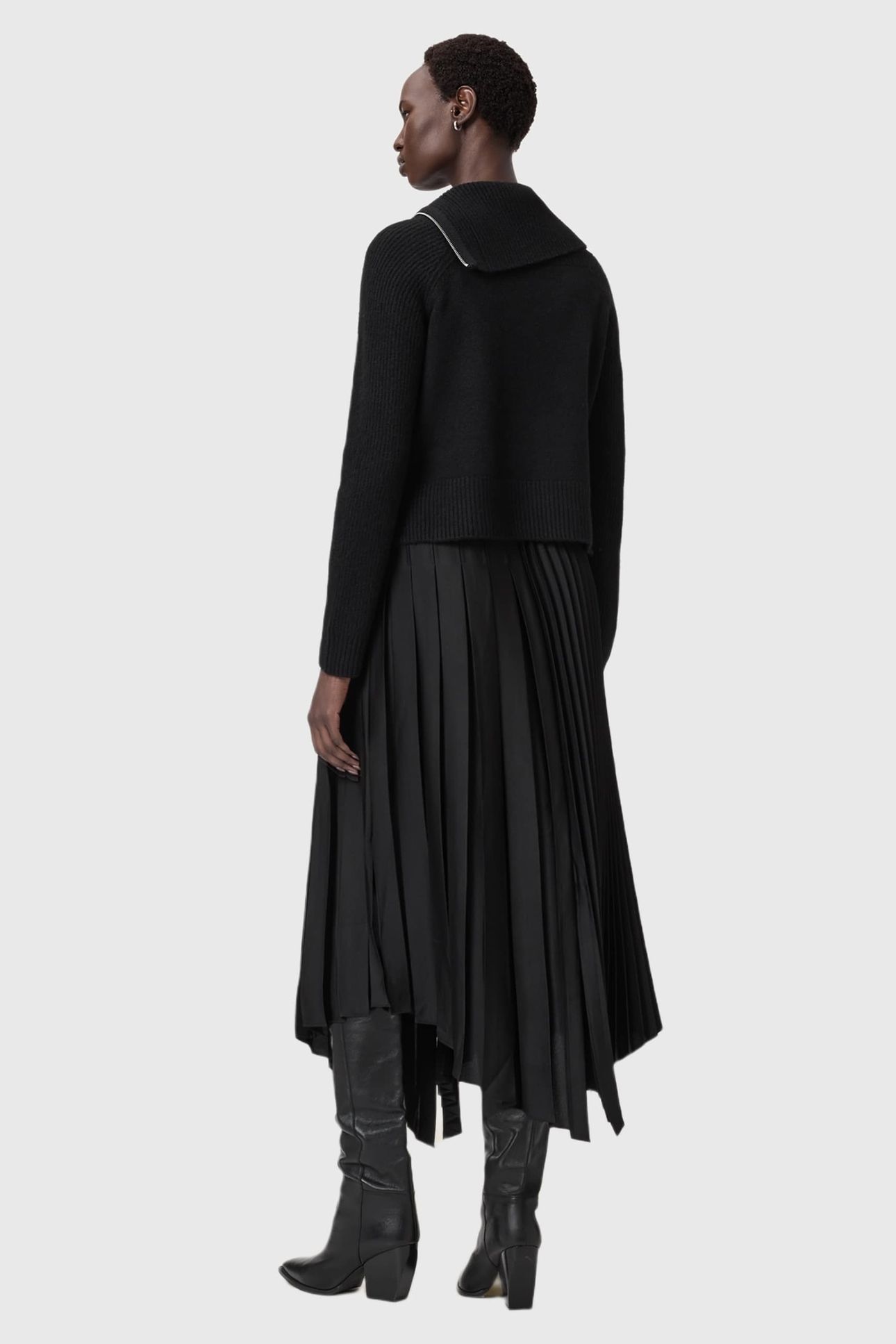 JAX ROLL NECK DRESS BLACK 2