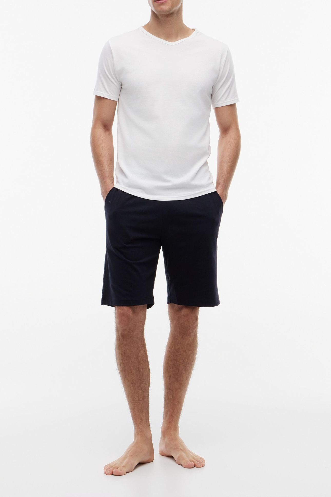 3-PACK STRETCH V-NECK TEE WHITE 5