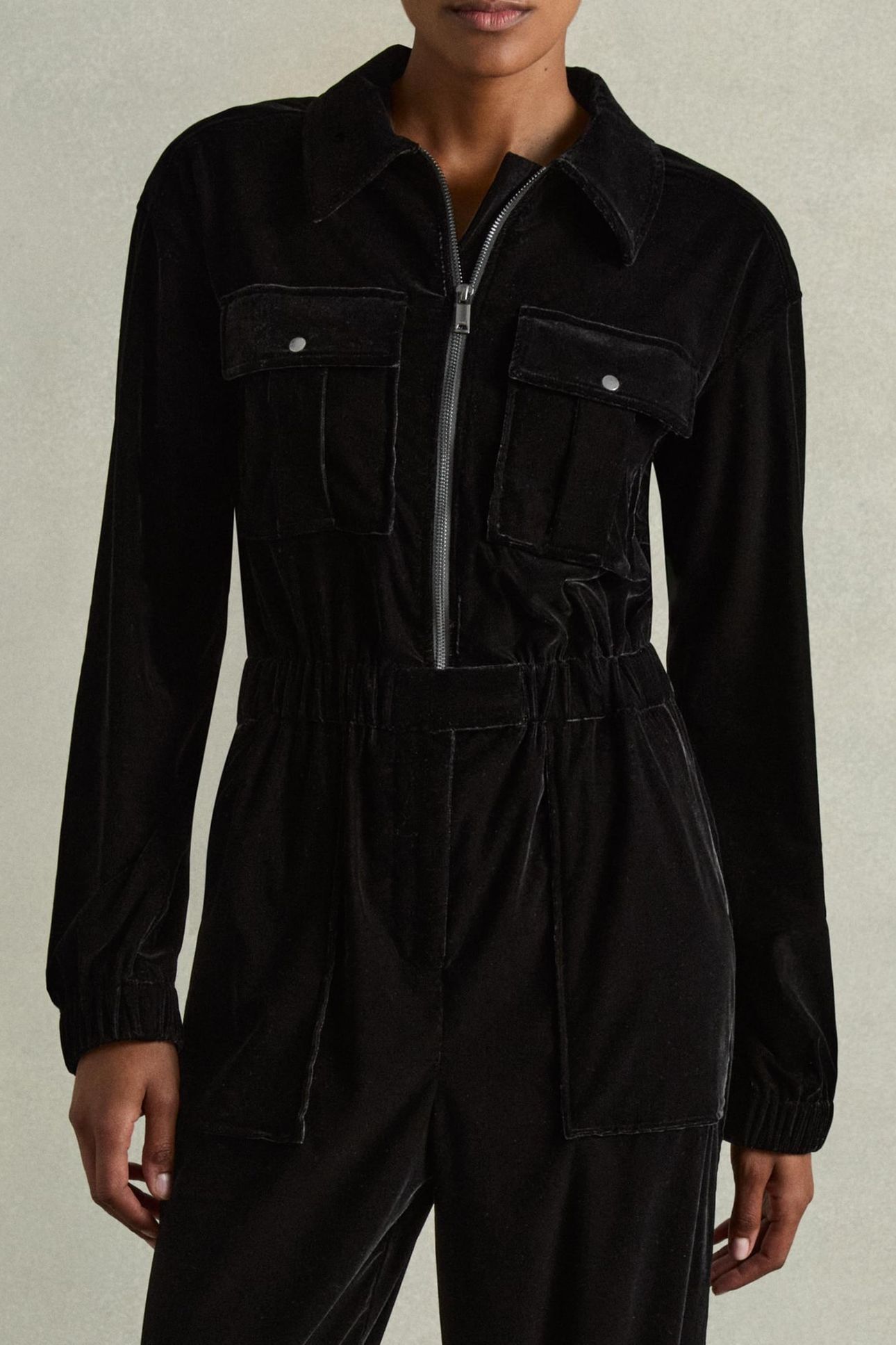 VELVET JUMPSUIT BLACK 2