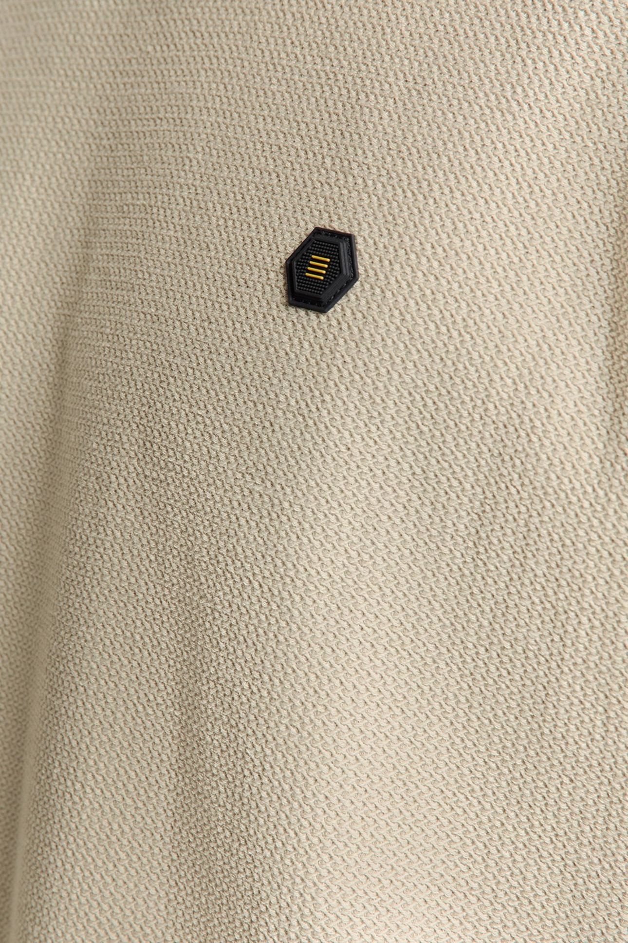 T-SHIRT CREWNECK SOLID RELIEF JACQUARD SAND 7