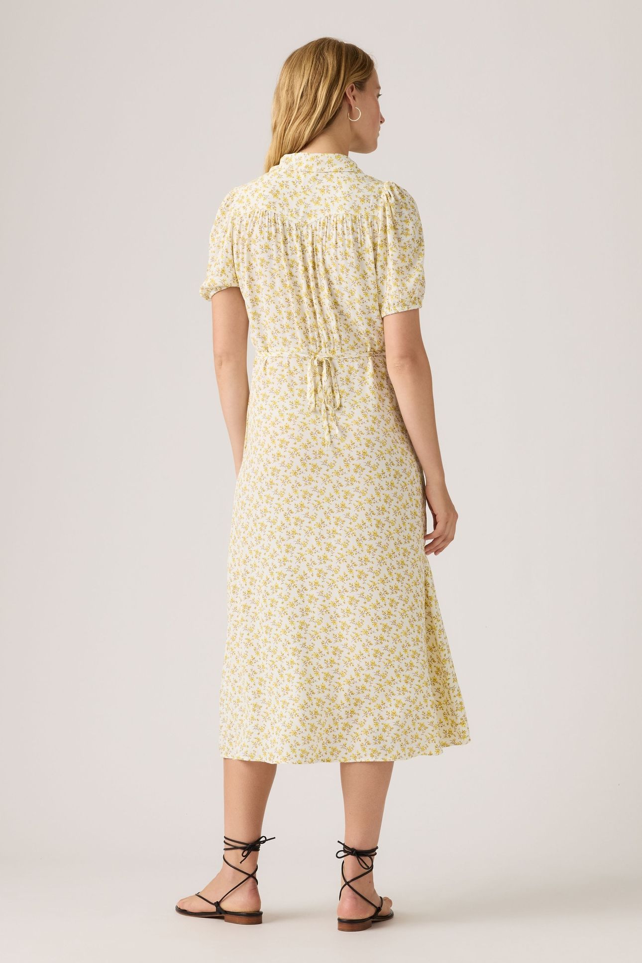ROSA SHORT SLEEVE MIDI DRESS YELLOW 3