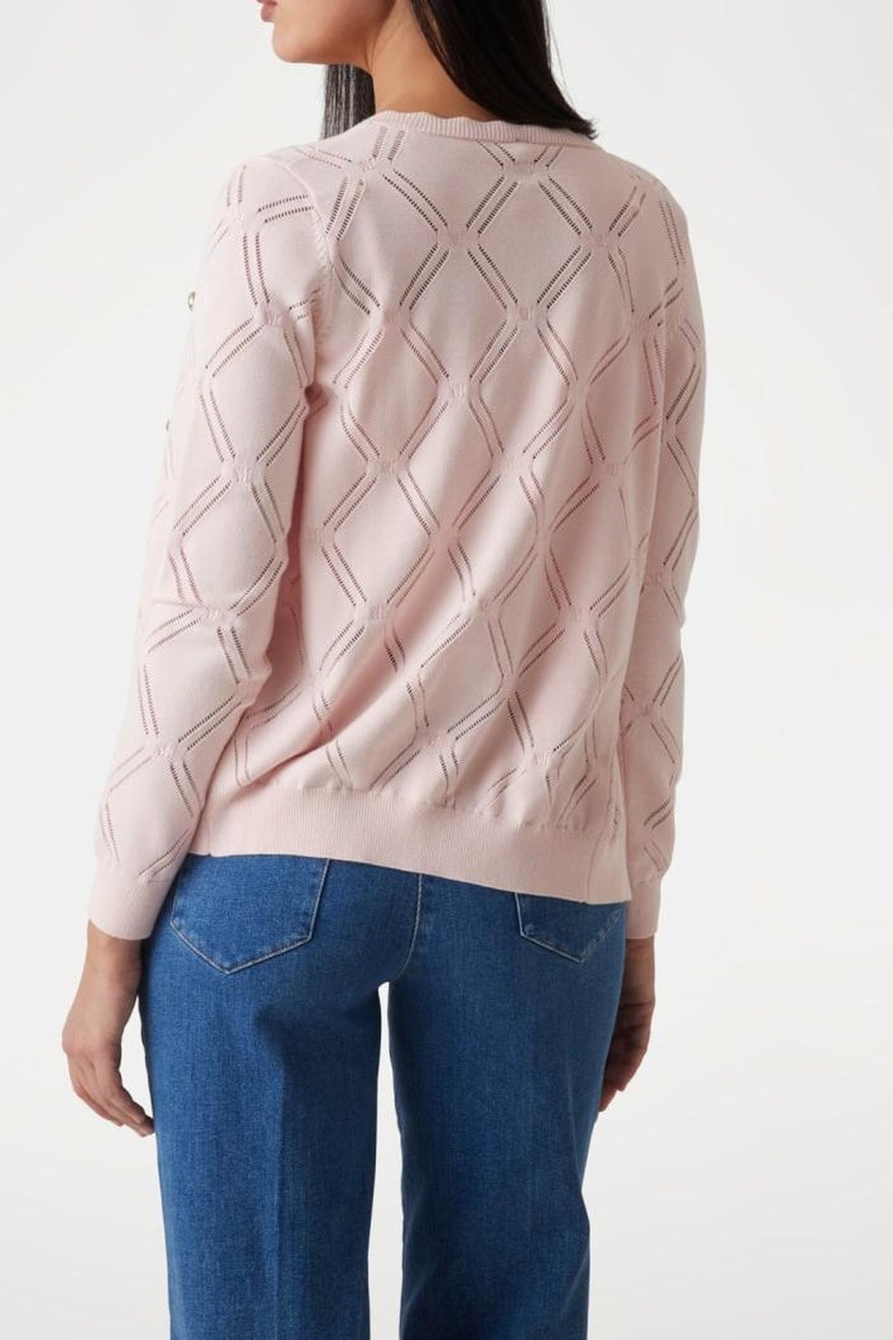 MARCIANO BY GUESS ANNA CARDI ALLOVER SWEATER BLUSH BREEZE 3