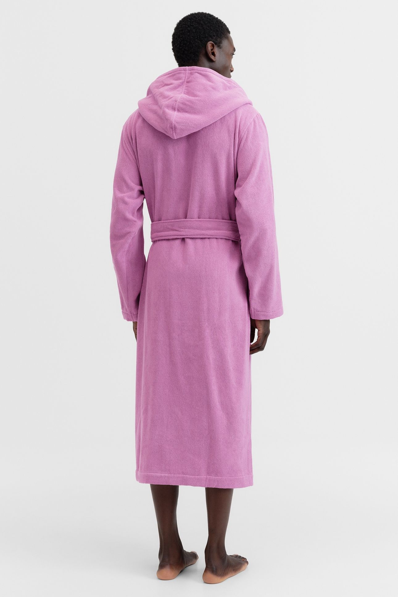 UNISEX HOODED BATHROBE MAGENTA 5