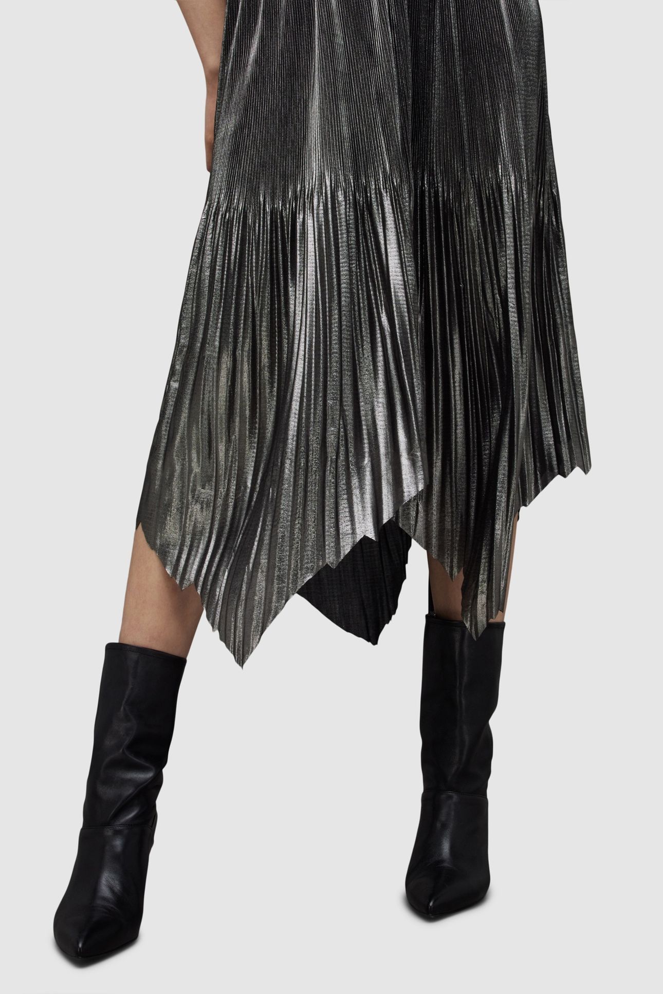 LERIN METALLIC SKIRT SILVER 6