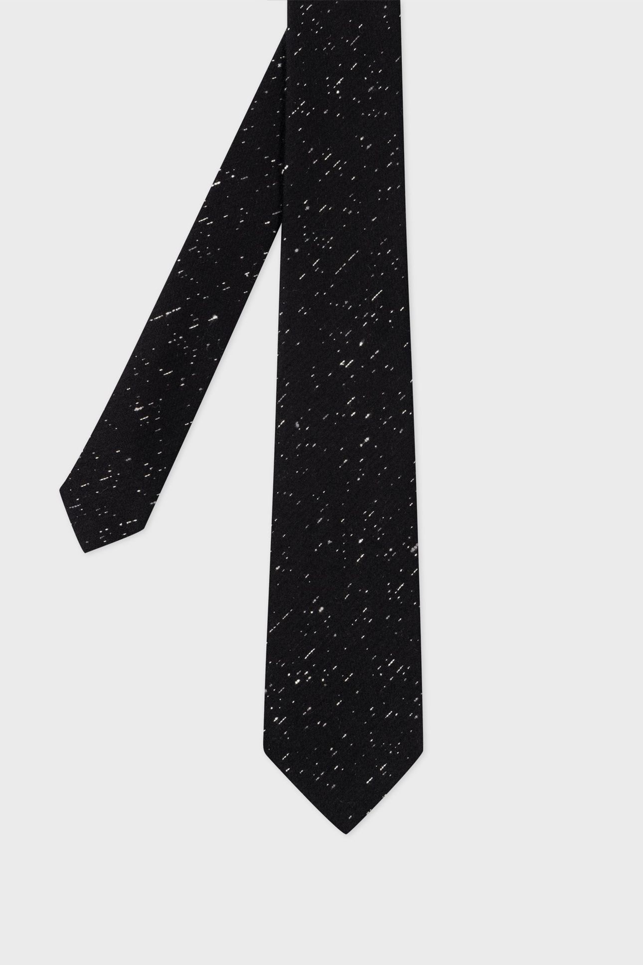 TIE WOOL FLECK BLACK 1