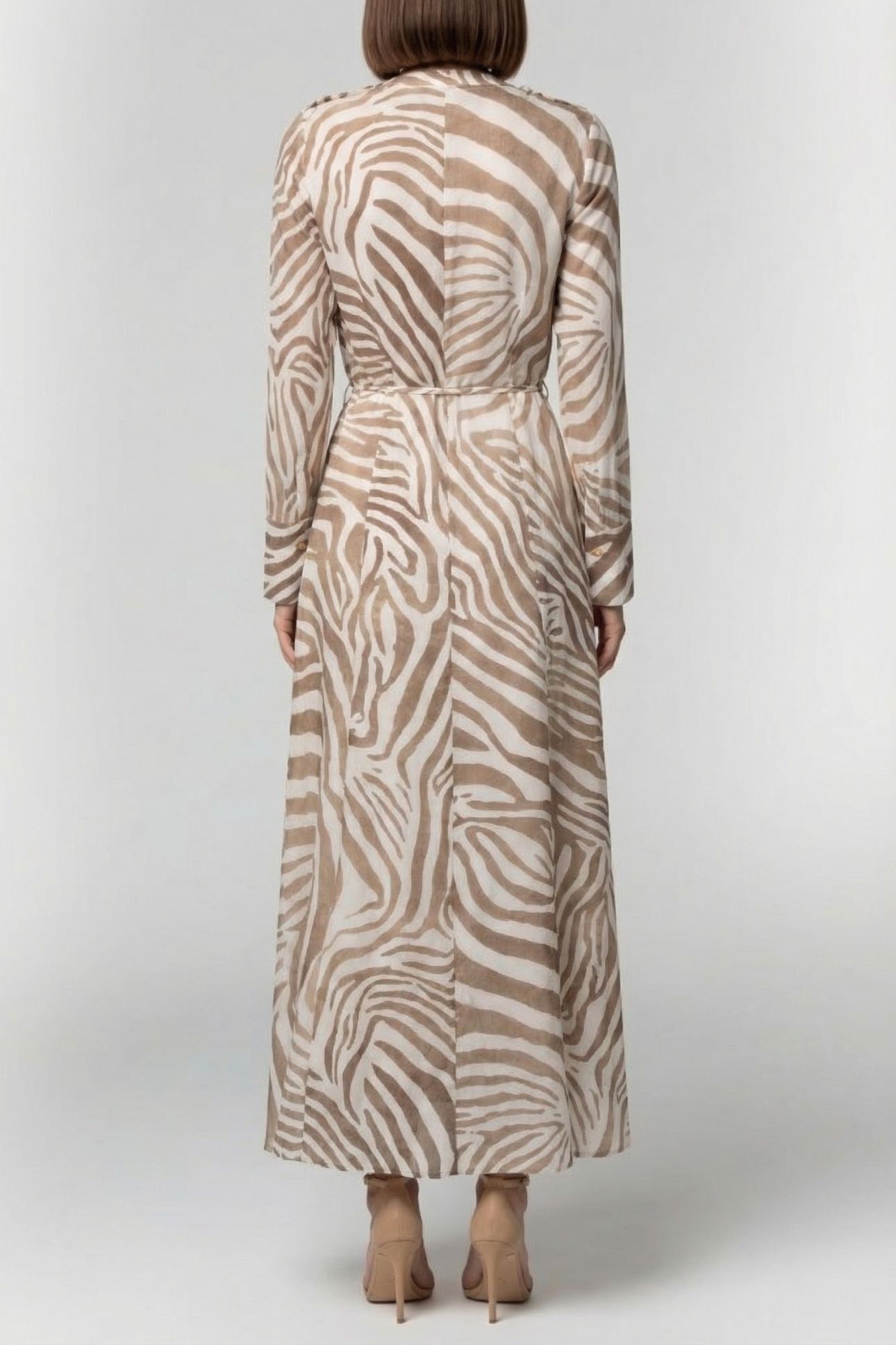MARCIANO BY GUESS GISELLE LS LONG DRESS SAFARI DREAM PRINT 2