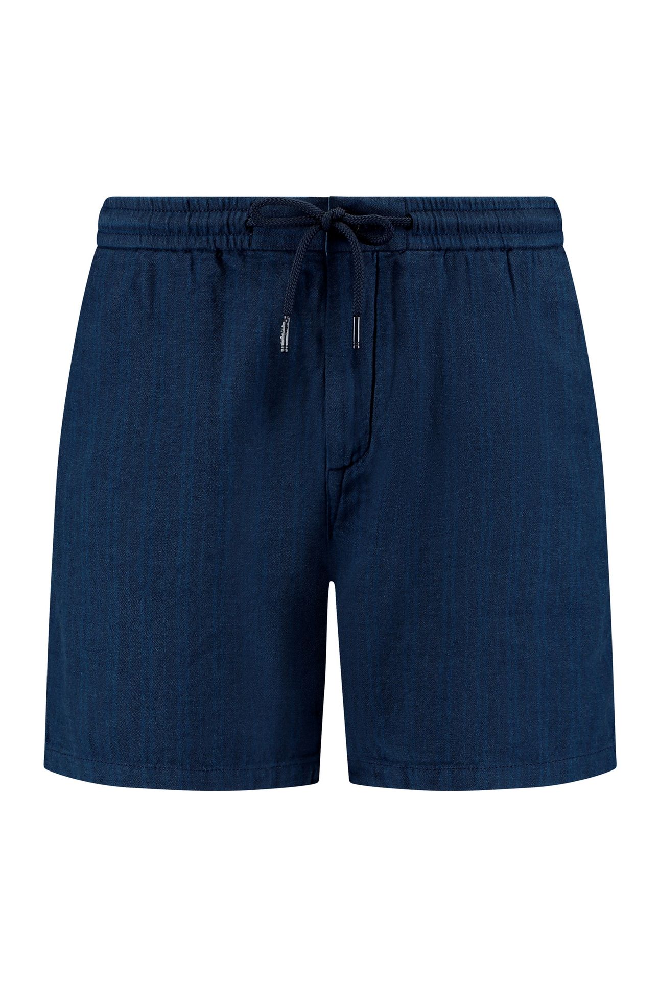 LEWIS LINEN SHORTS YARN DYE STRIPES BLUE DARK NAVY STRIPES 6