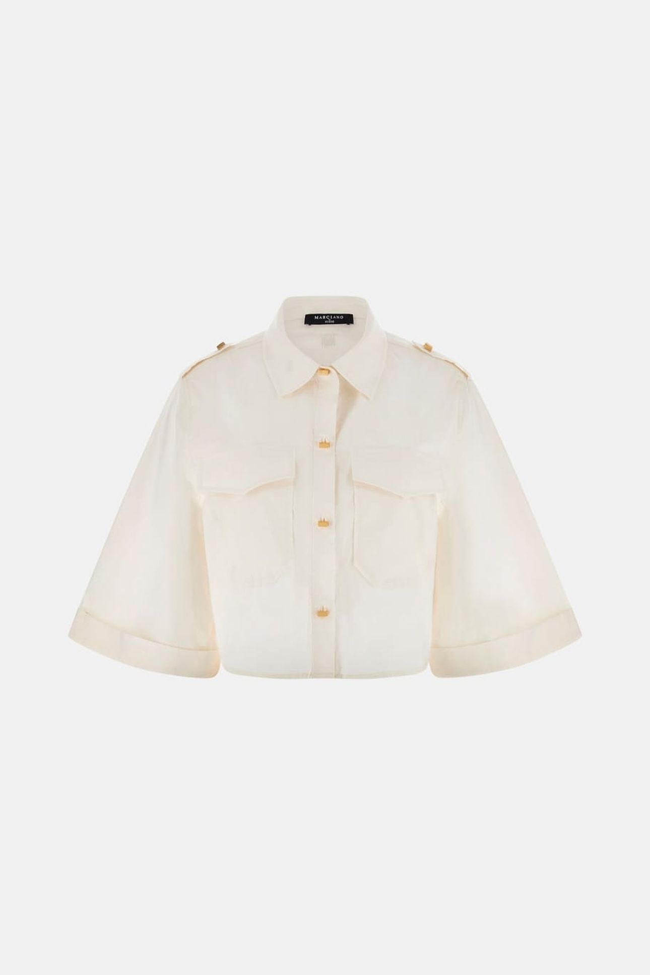 MARCIANO BY GUESS PAT CROPPED SHIRT SANDY SHORE 5