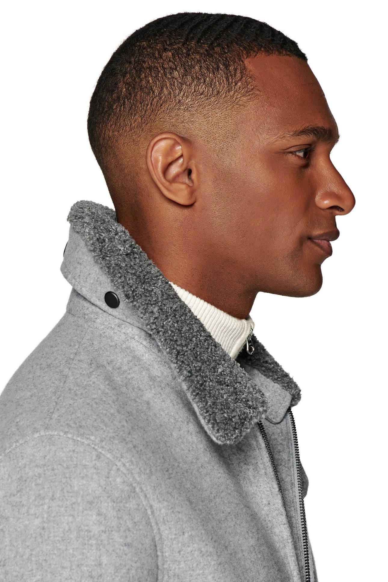 SHEARLING BOMBER-LT GREY 3