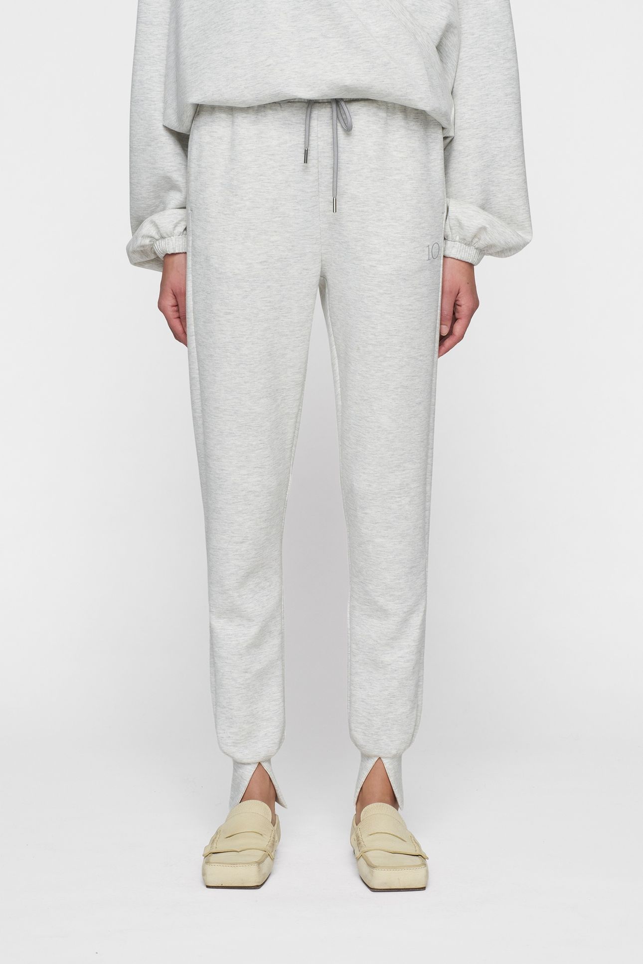 SOFT SCUBA CUFF JOGGER WHITE GREY MELEE 6
