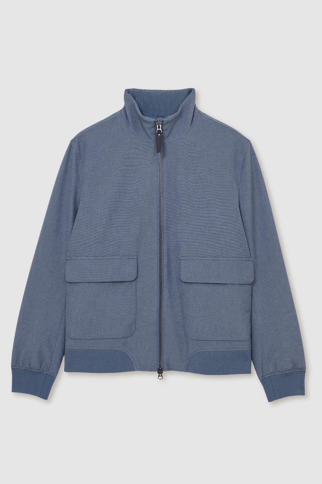 LS ZIP THROUGH FUNNEL NECK JACKET AIRFORCE BLUE 4