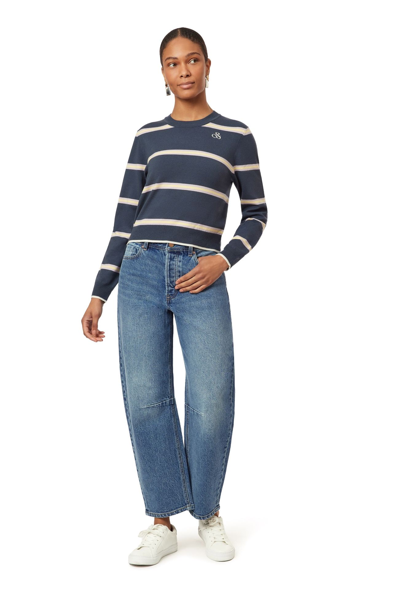 CROP PULLOVER BIG DIPPER STRIPE 1