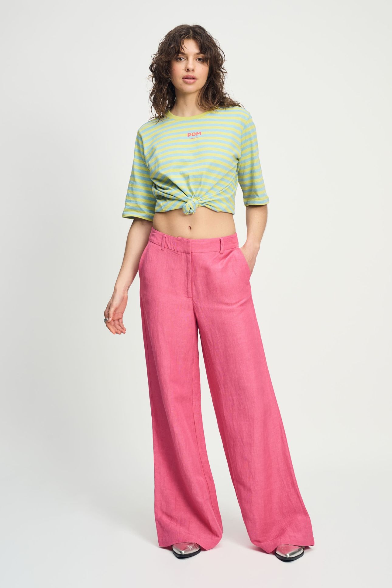 PANTS - RASPBERRY LINEN 2