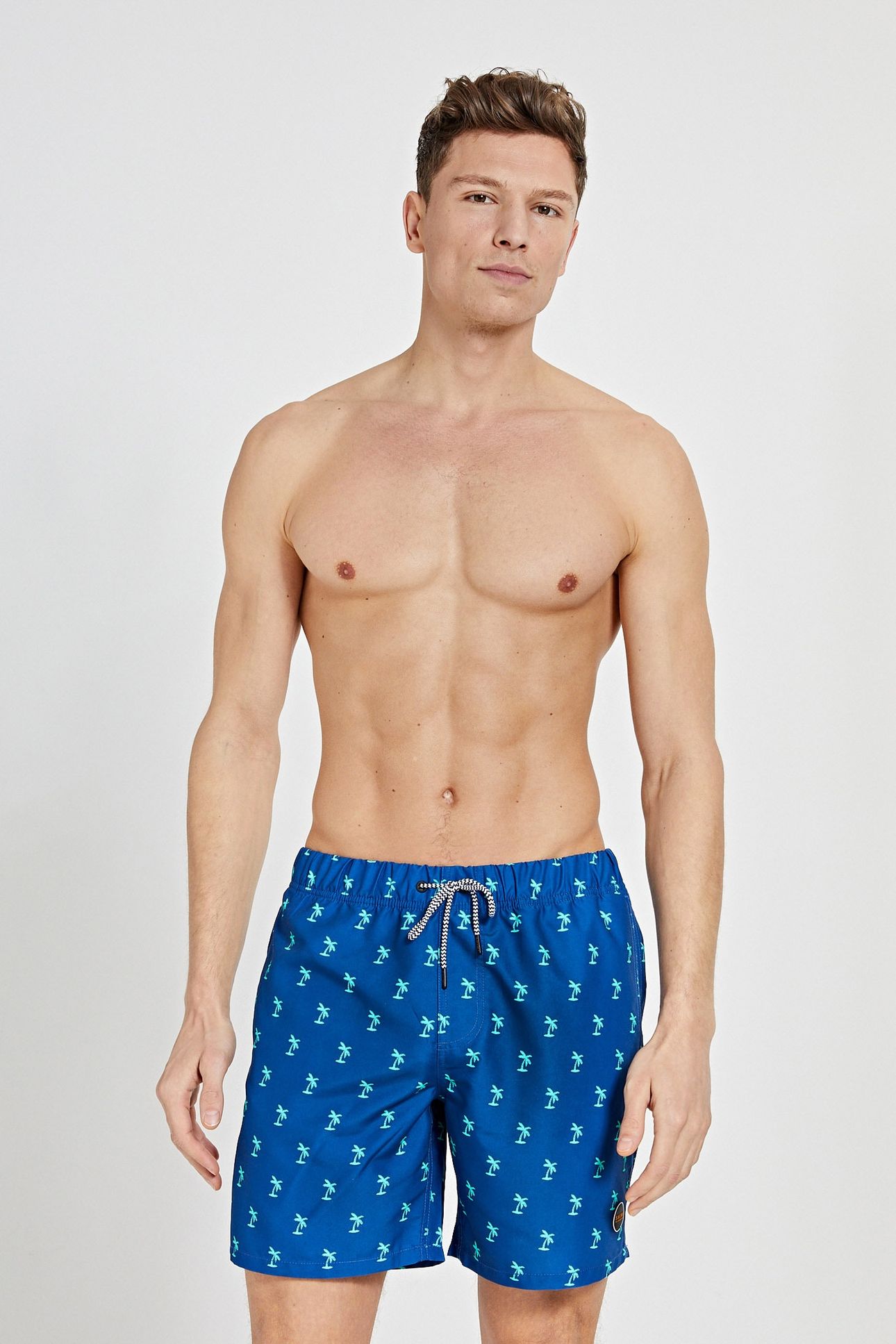 SWIMSHORT SHIWI PALM JEANS BLUE 1