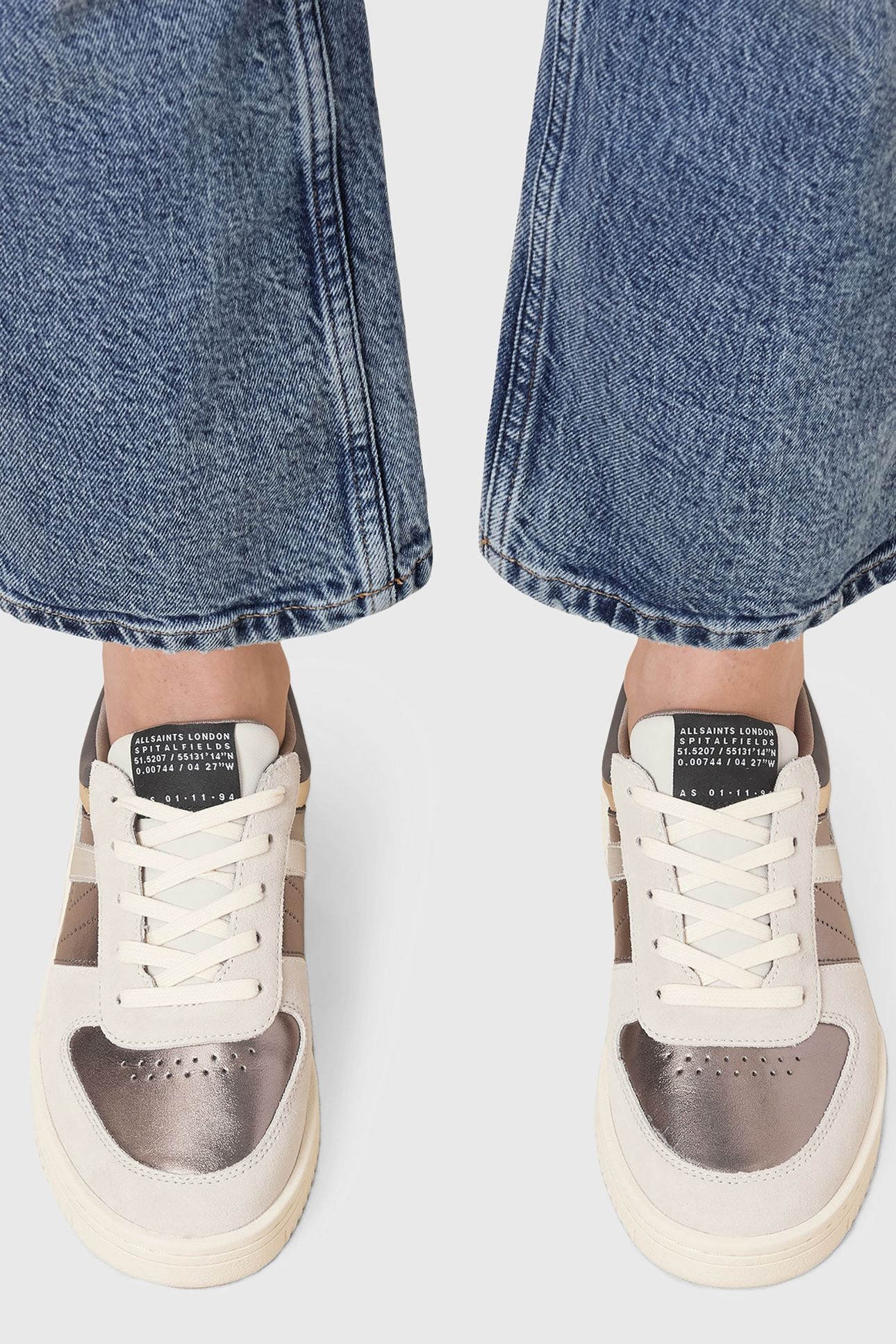 VIX SUEDE SNEAKER WHITE/METALLIC 5