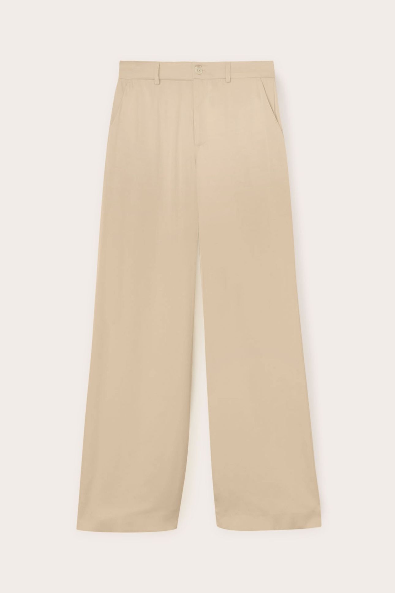 SATIN PALAZZO TROUSERS BEIGE 4