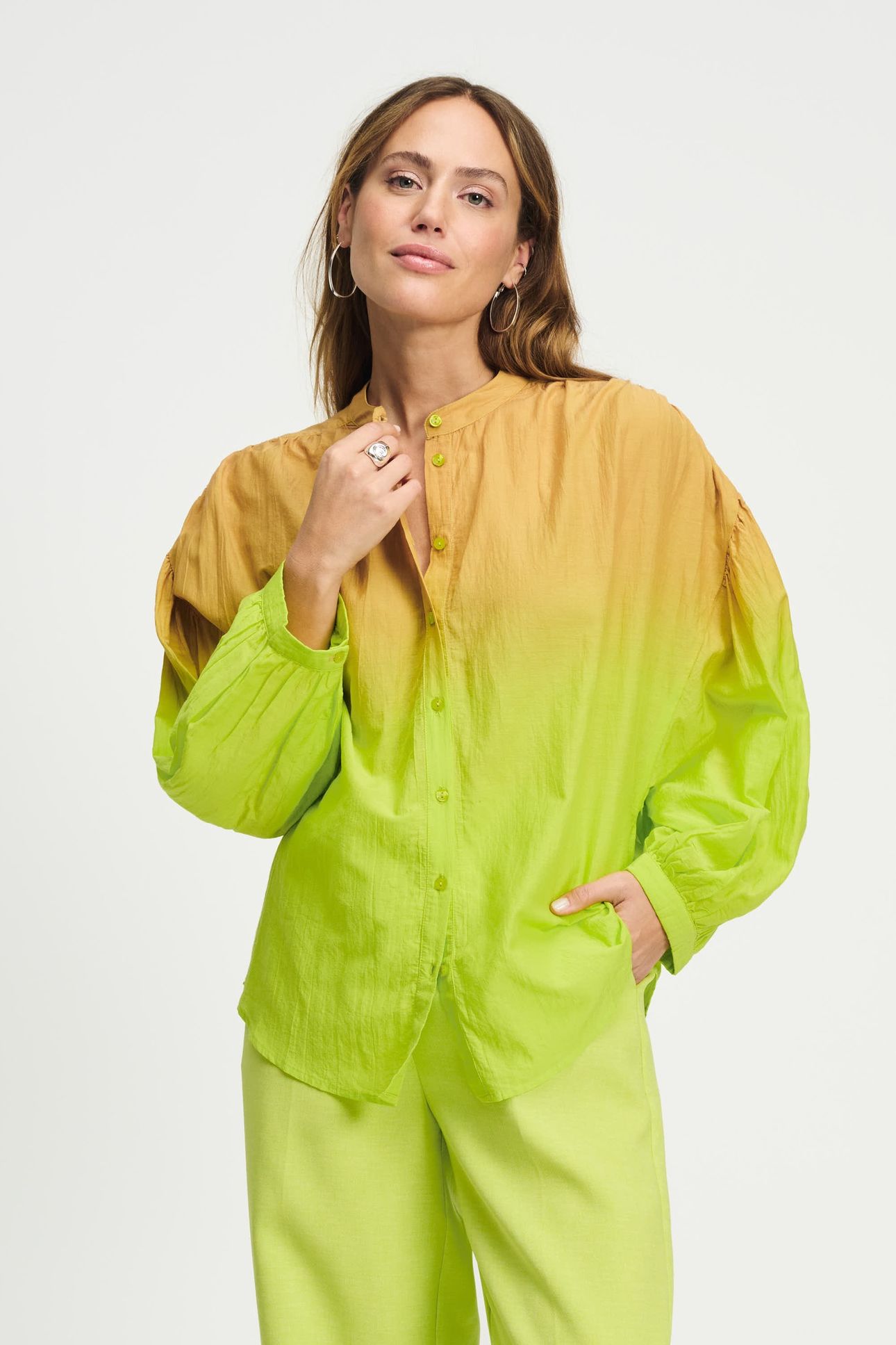 BLOUSE - FADED SUMMER LIME 1